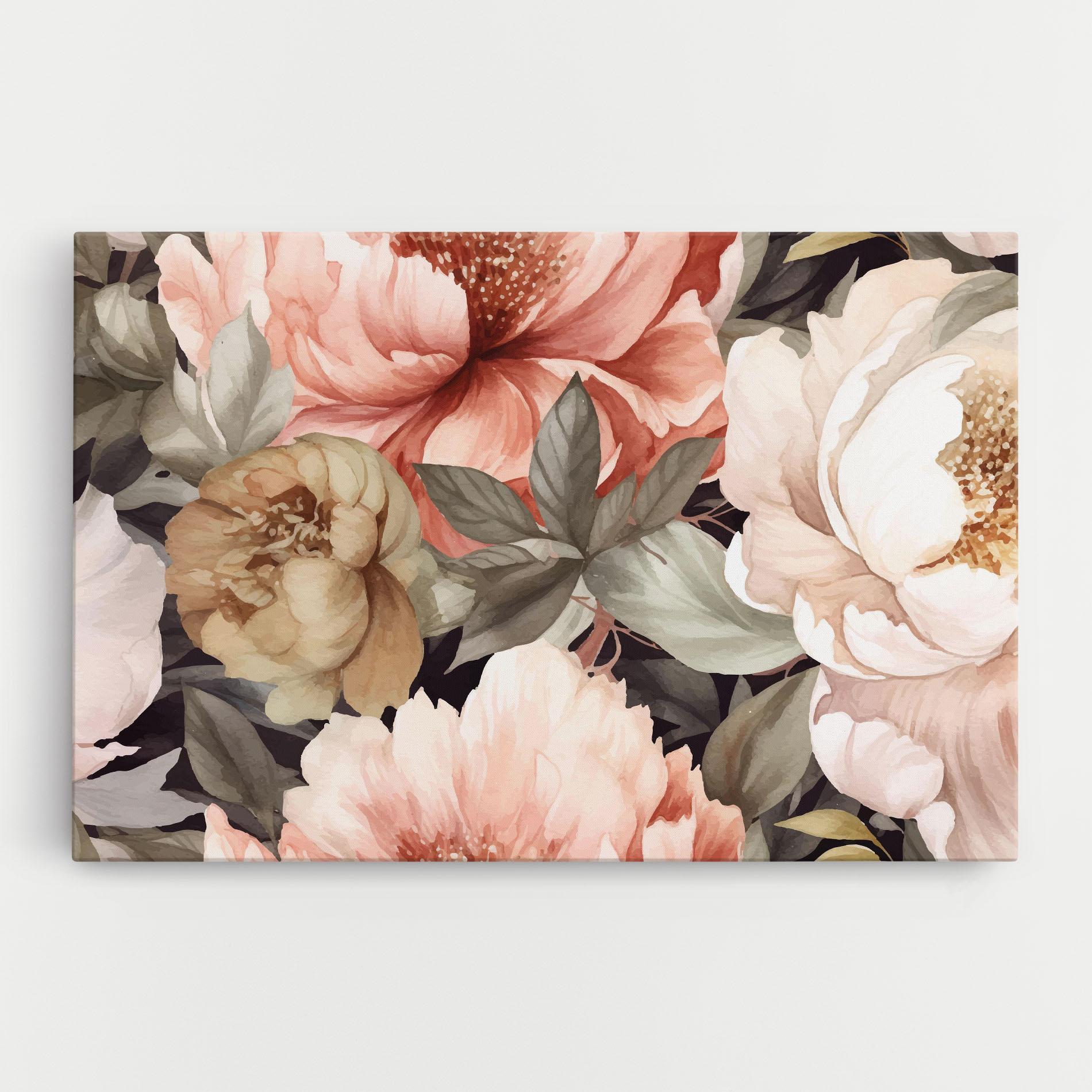 Tablou Canvas Cream Pink Peony mockup 0