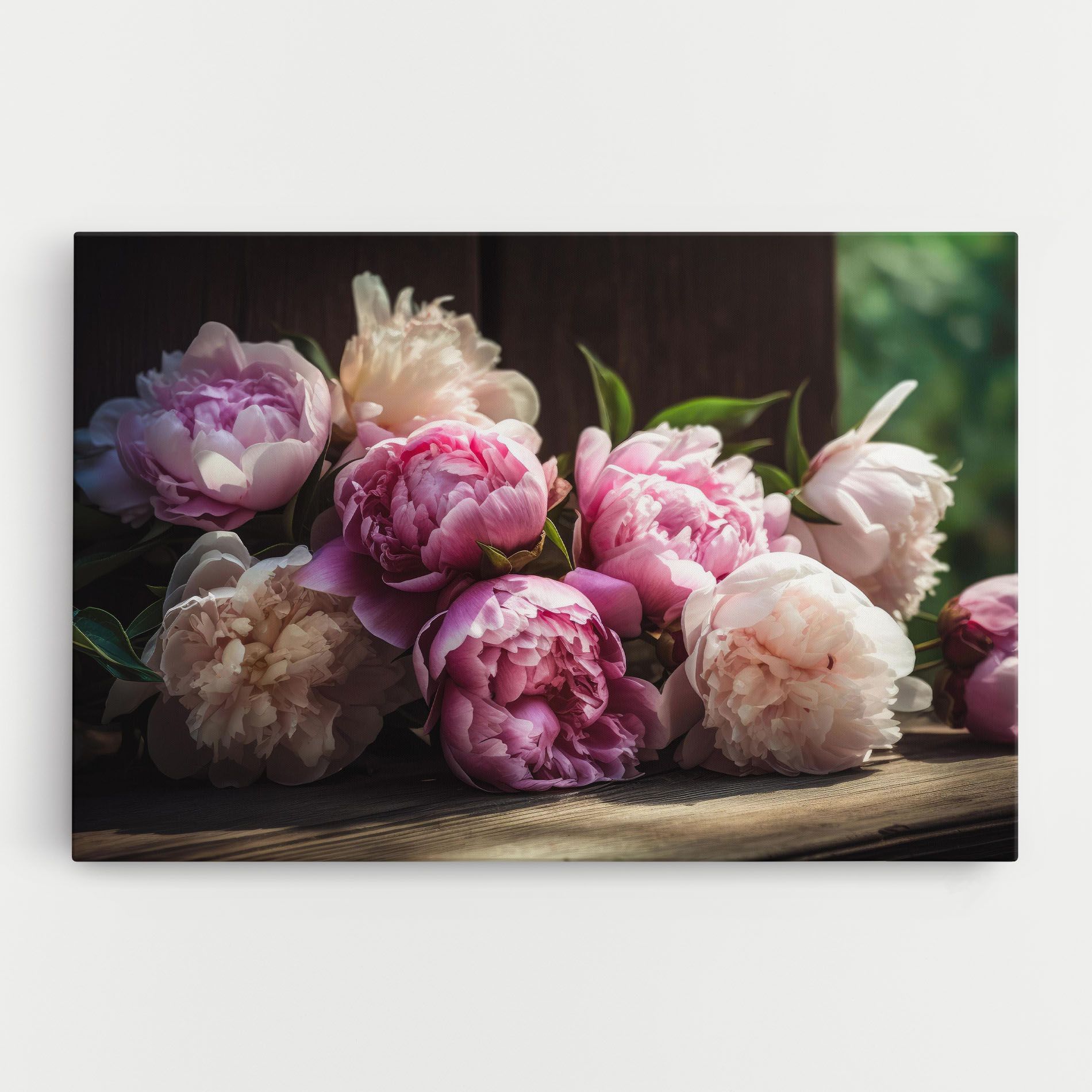 Peonies On The Table mockup 0