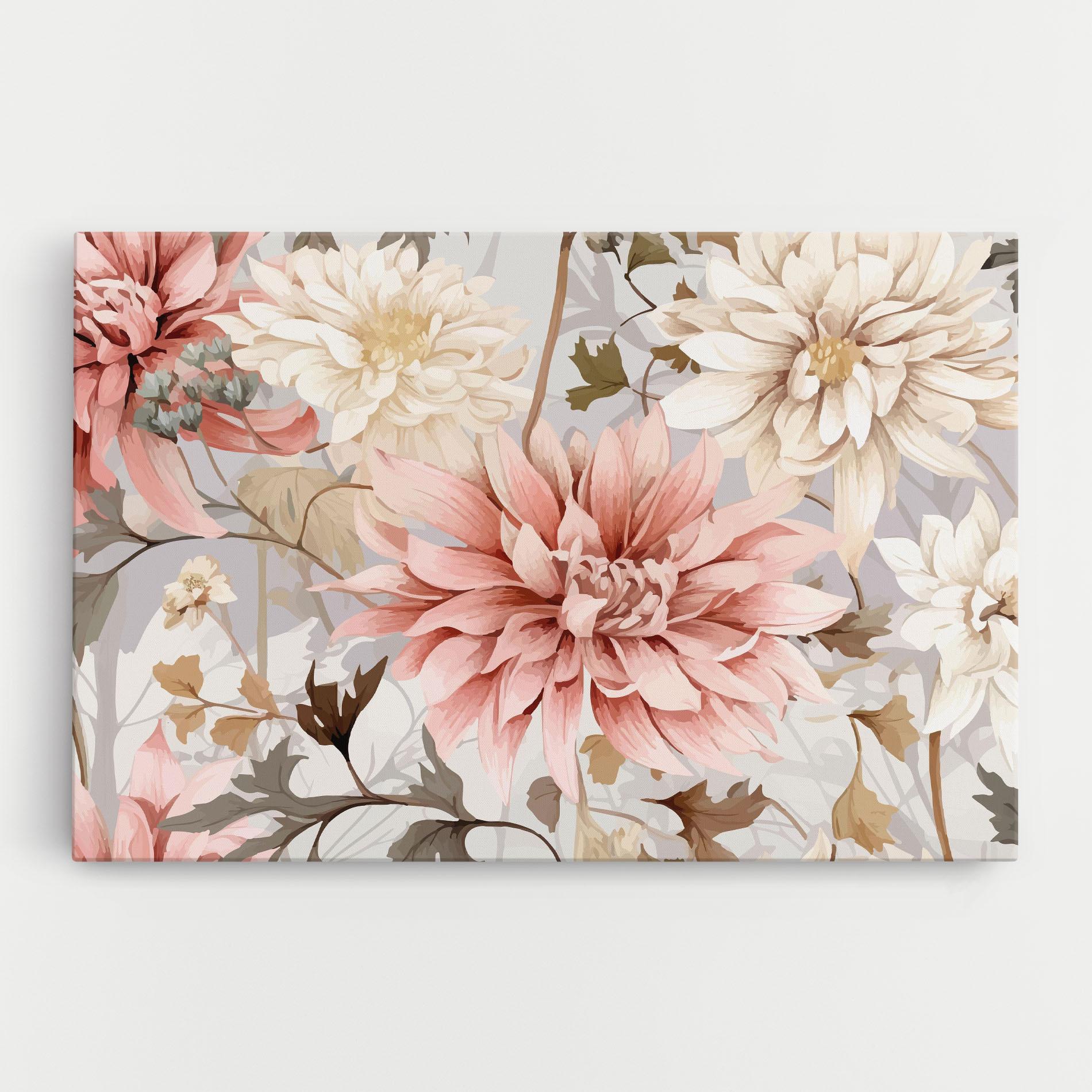 Tablou Canvas Pink Cream Open Peony mockup 0