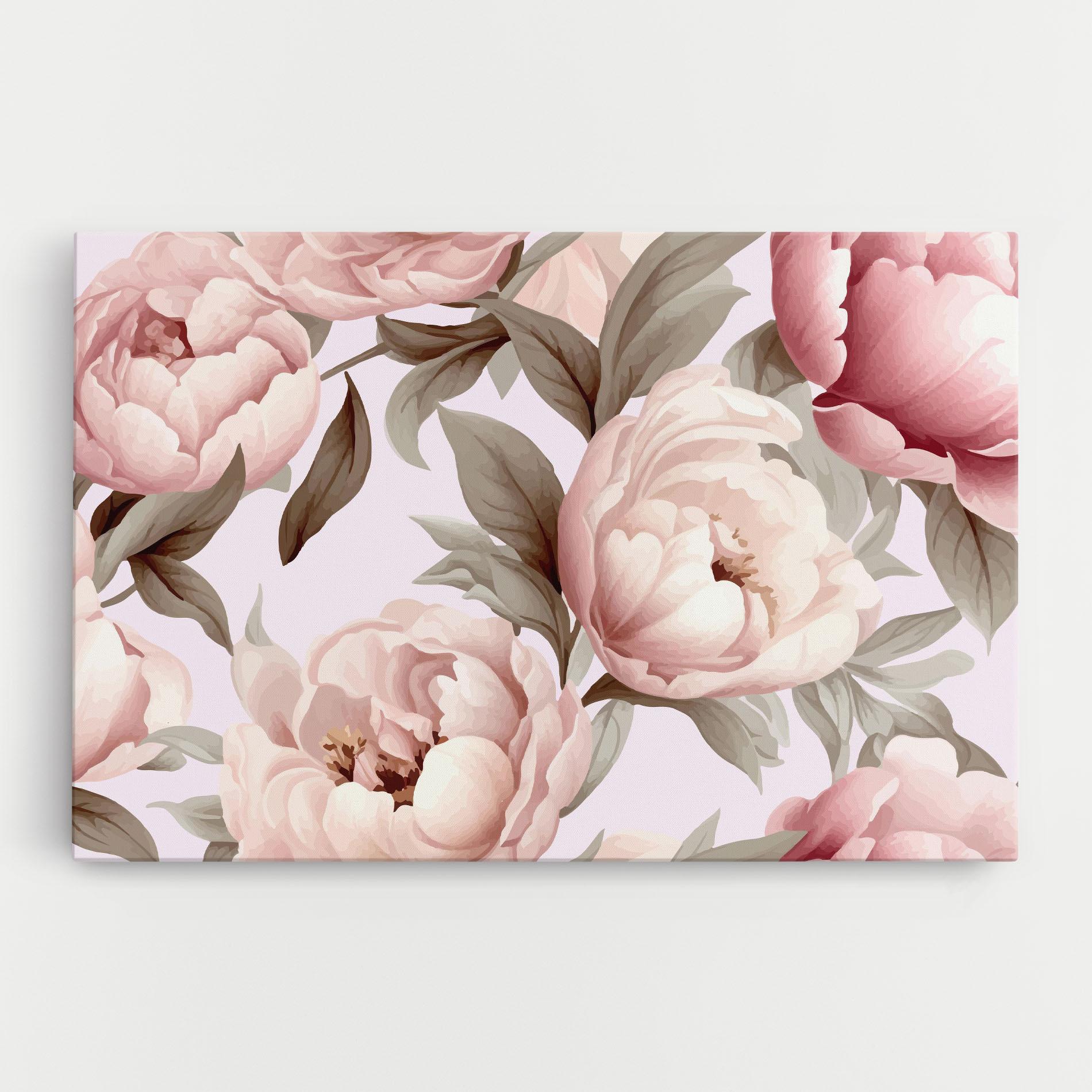Tablou Canvas Pink Peony Buds mockup 0