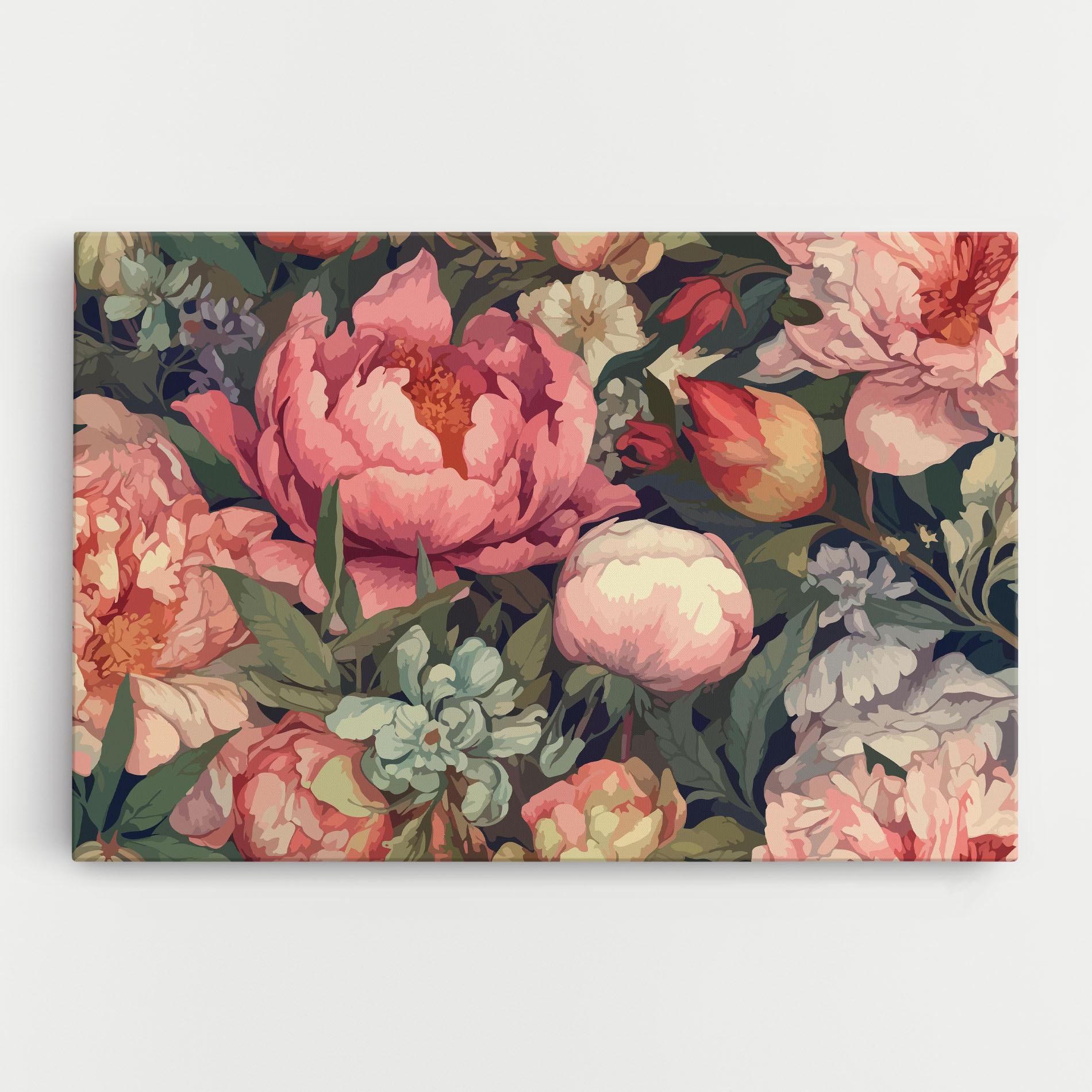 Tablou Canvas Pretty Artistic Peony mockup 0