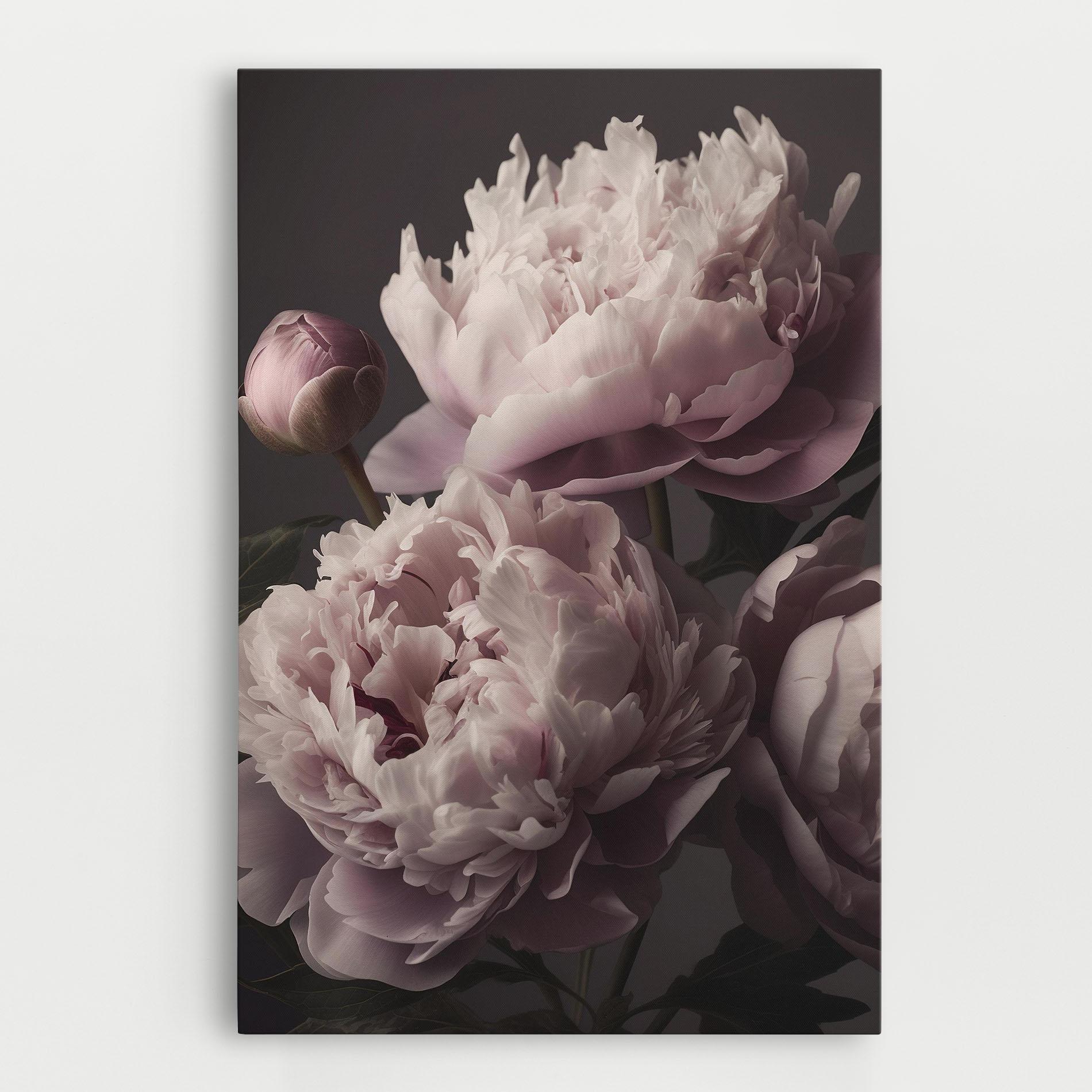 Tablou Canvas Grey Pastel Pink Peony mockup 0