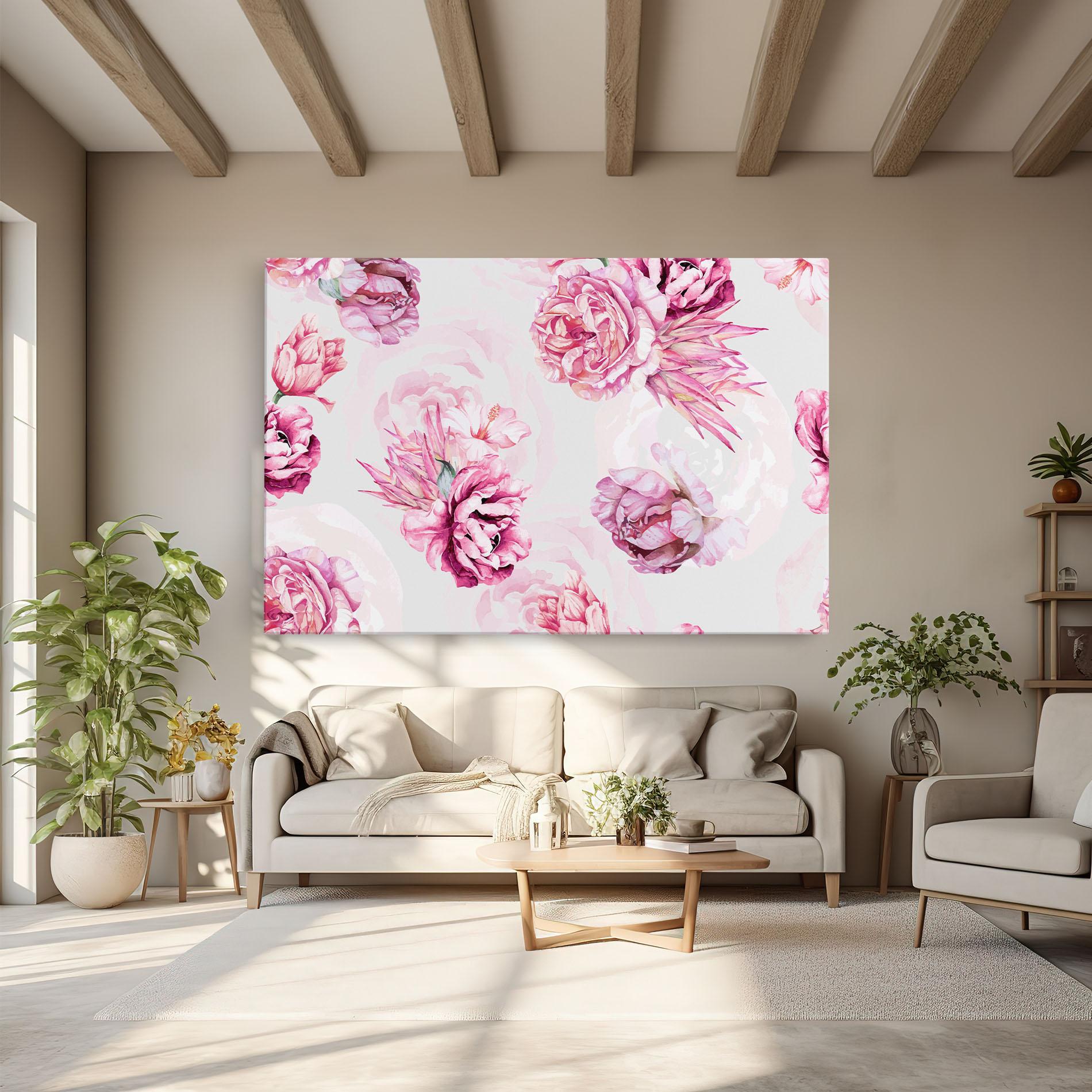 Tablou Canvas Blooming Peony mockup 6