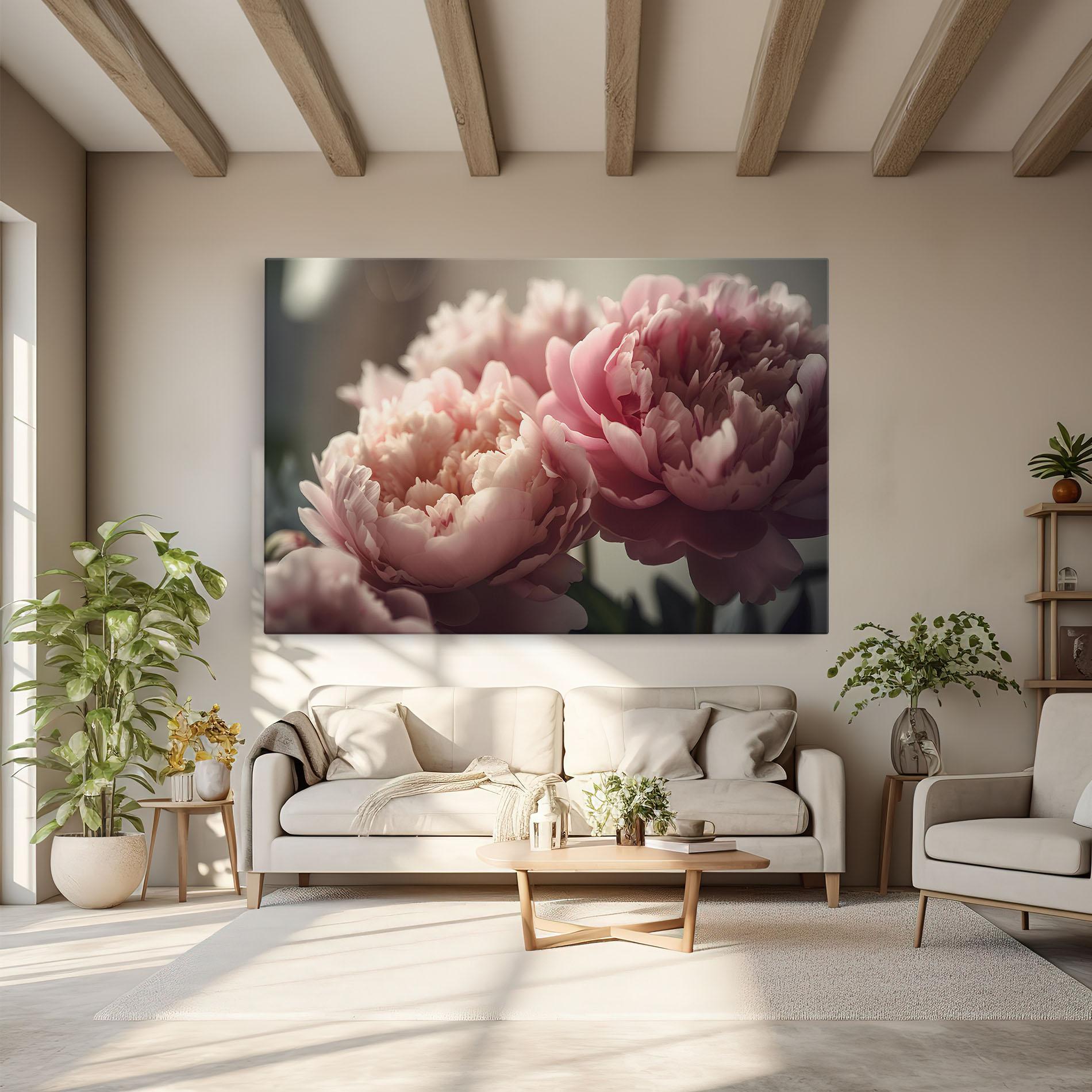 Tablou Canvas Cream Dreamy Peony mockup 6