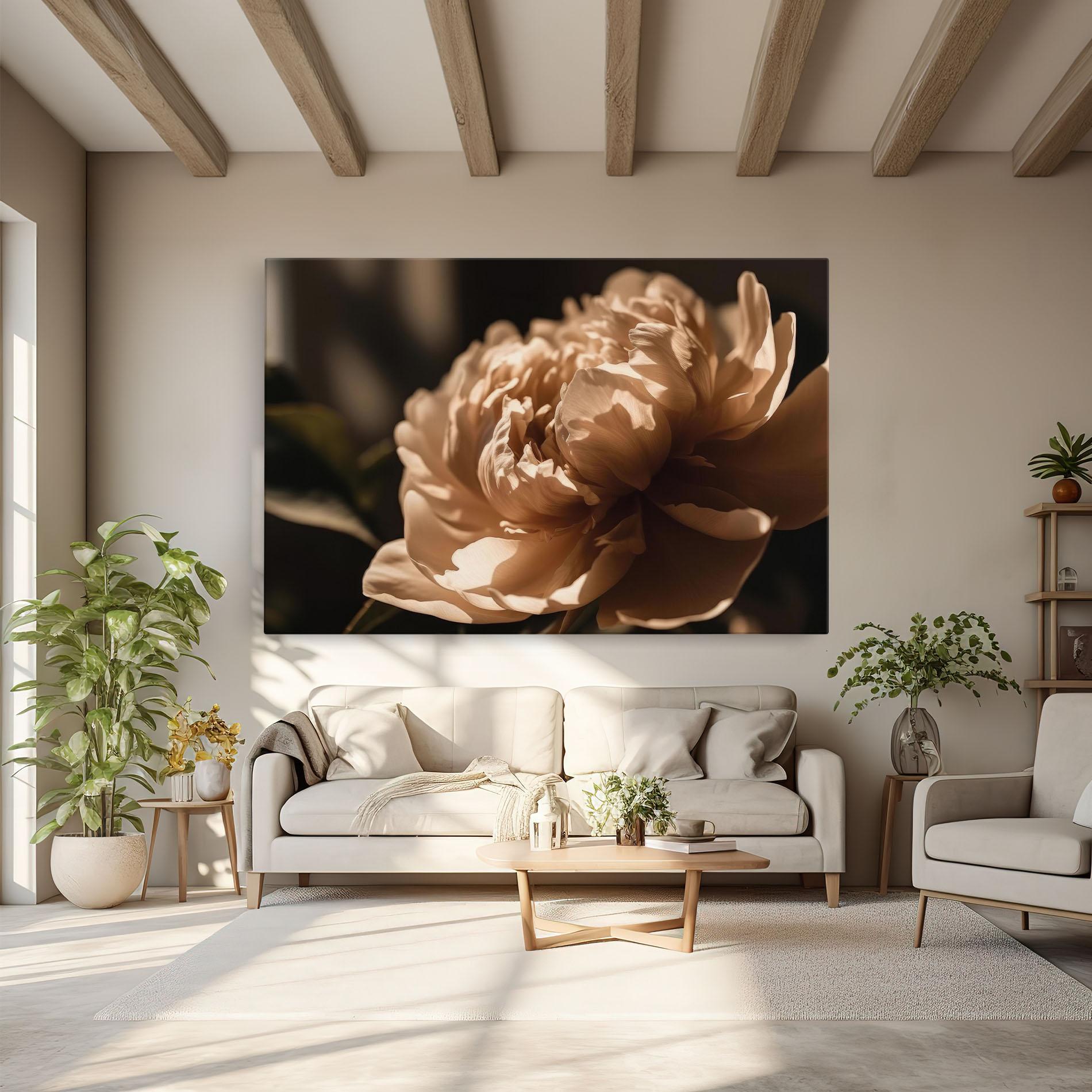 Tablou Canvas Cream Peony mockup 6
