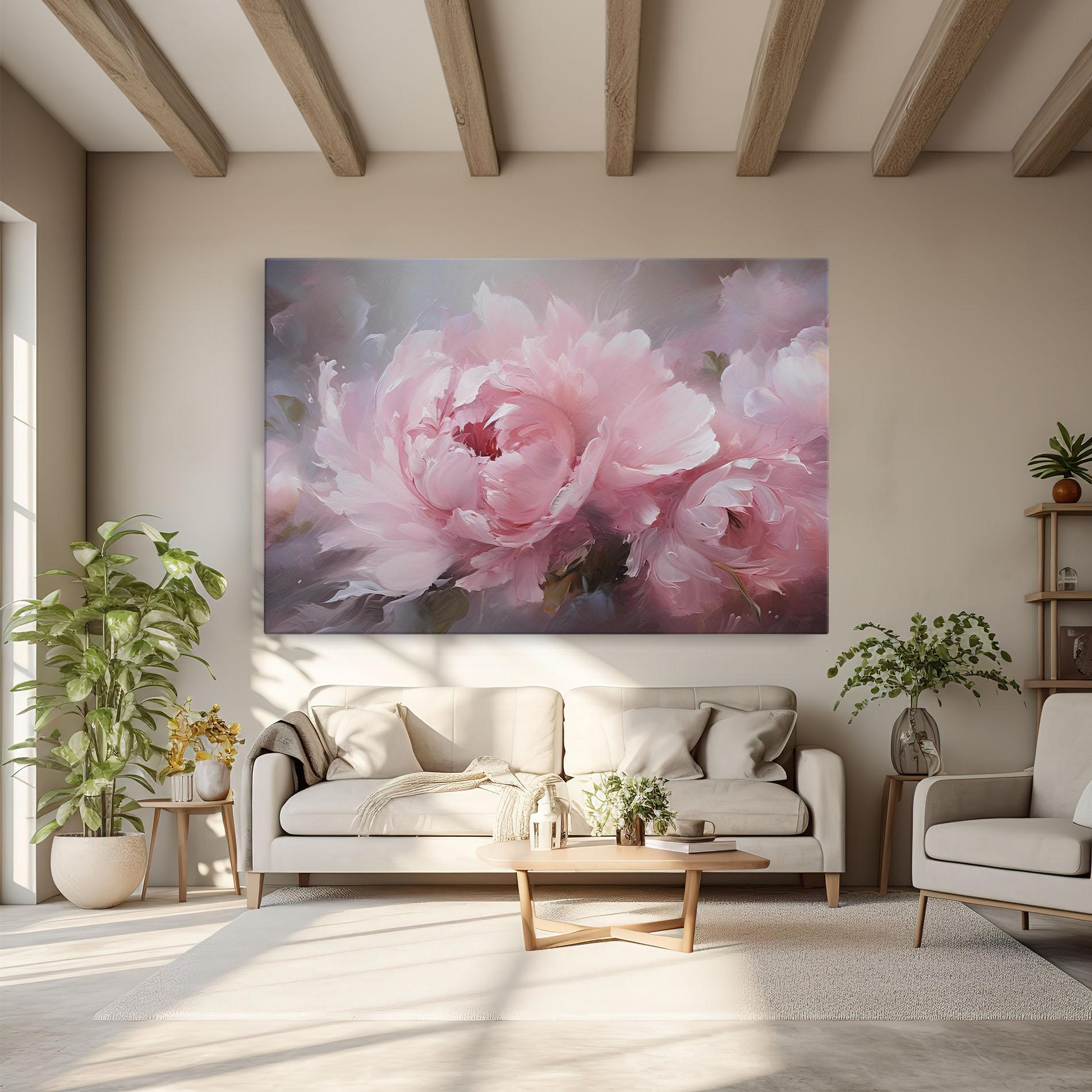 Tablou Canvas Dreamy Painting Peony mockup 6