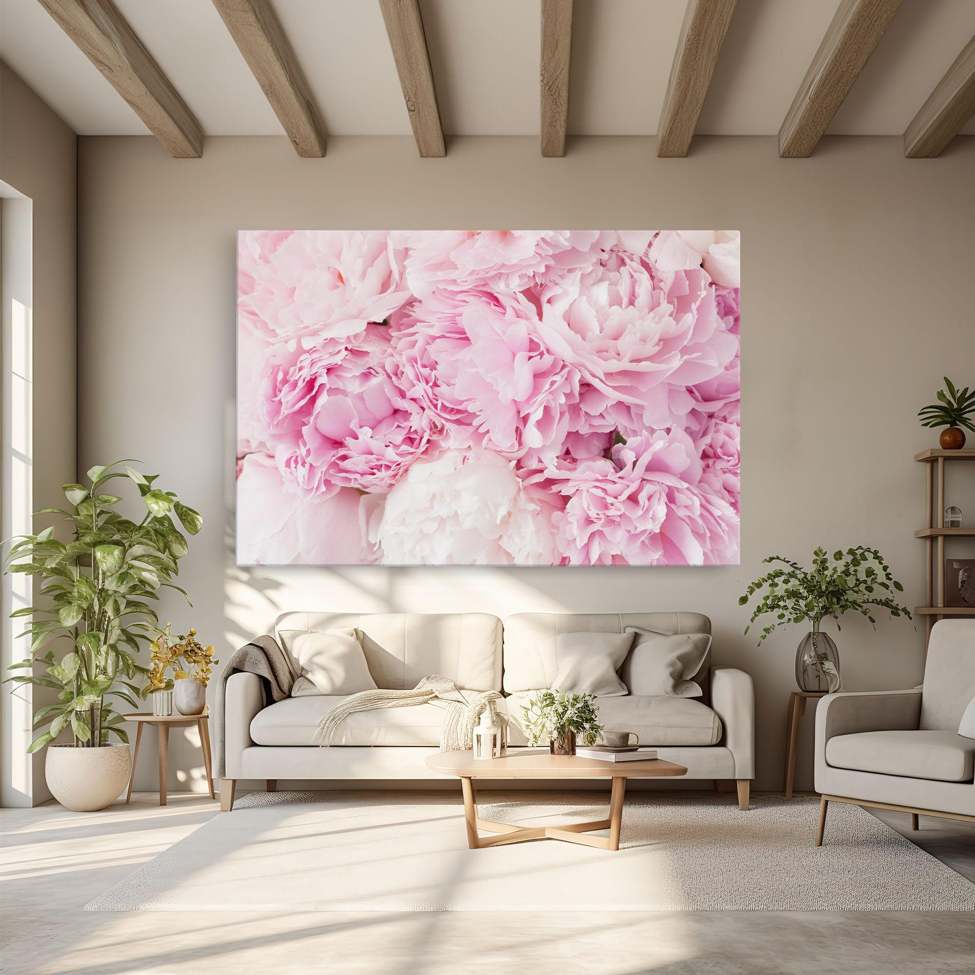 Tablou Canvas Dreamy Pink Pastel Peony mockup 6