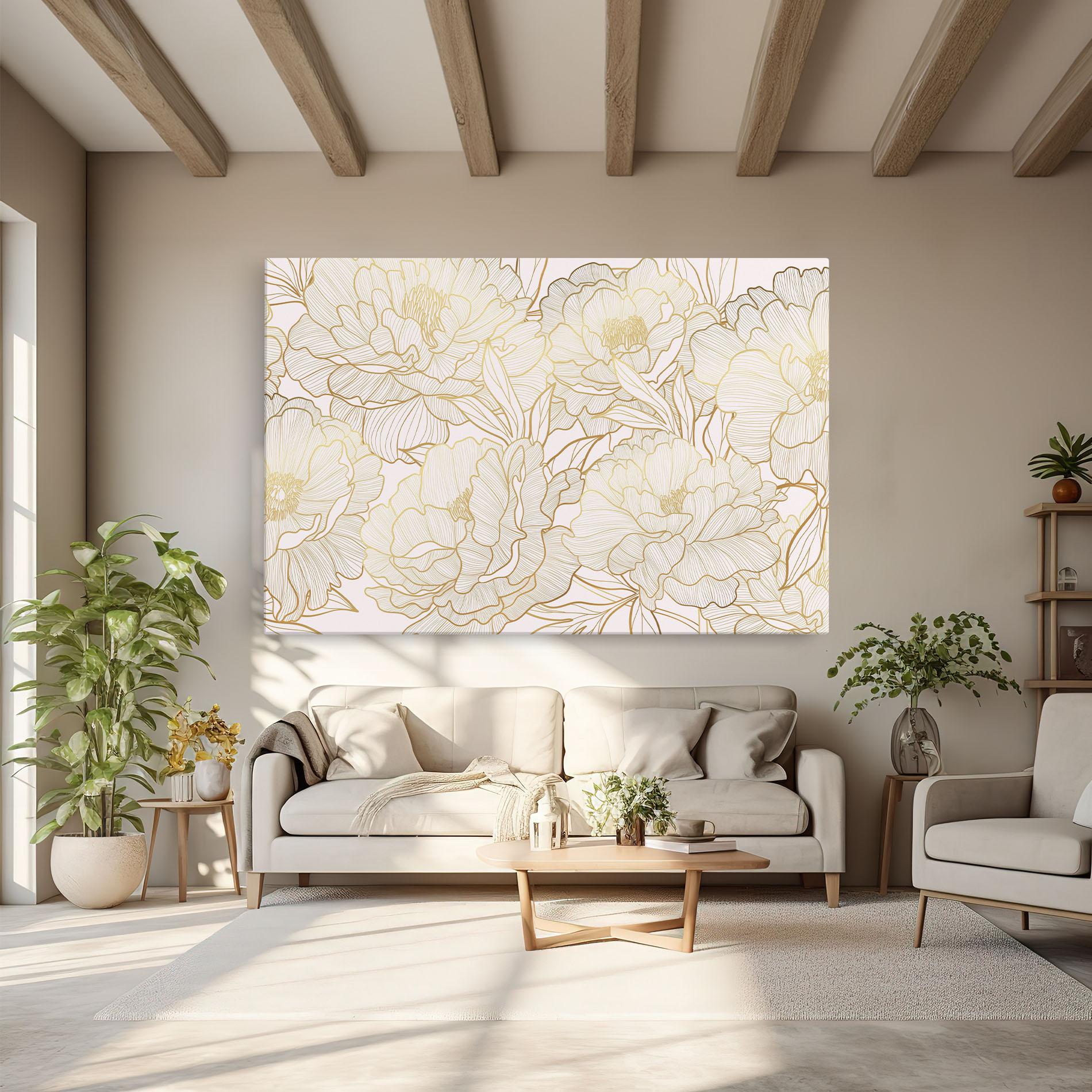 Tablou Canvas Golden Peony mockup 6