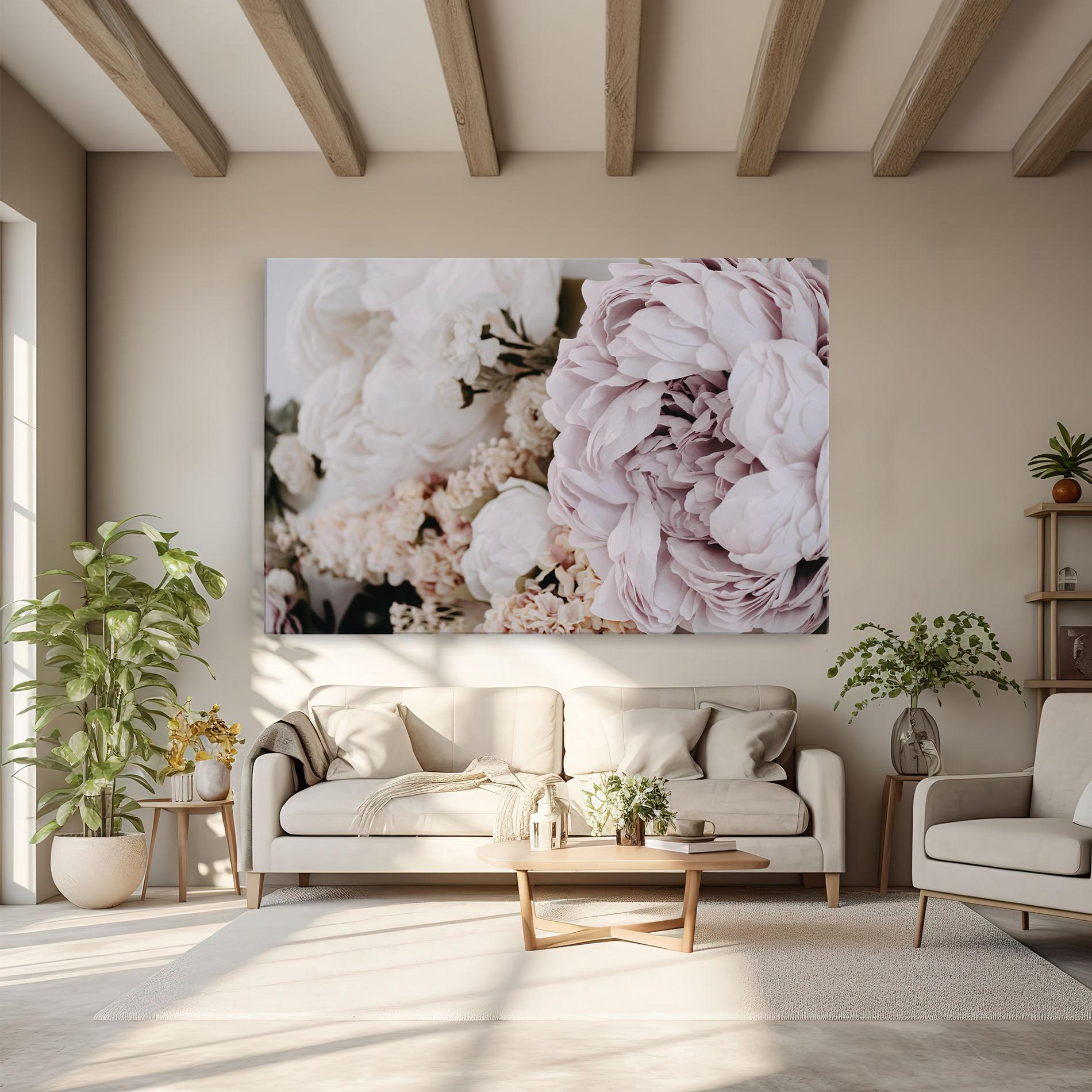 Tablou Canvas Grey Peony Bouquet mockup 6