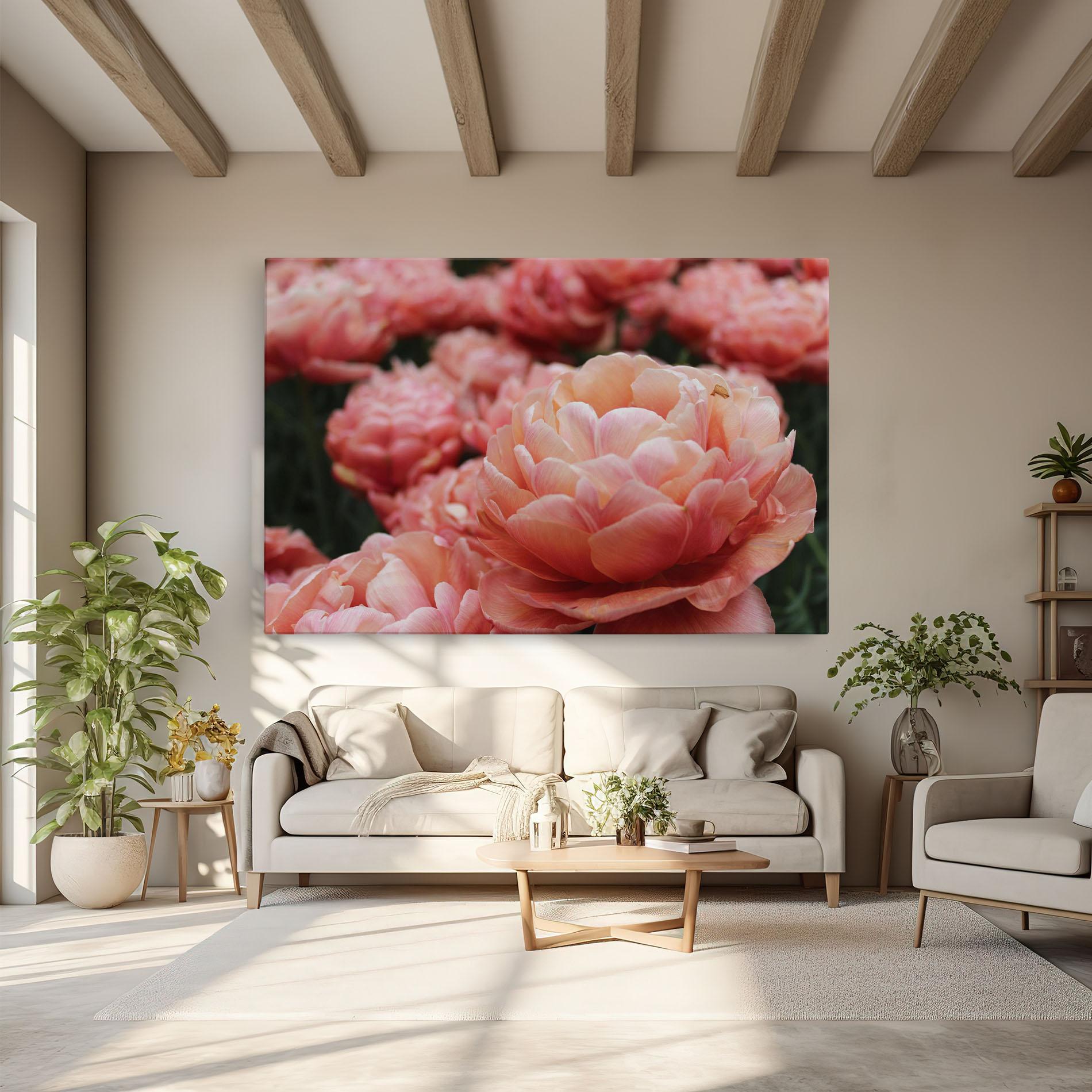 Tablou Canvas Light Orange Peony mockup 6