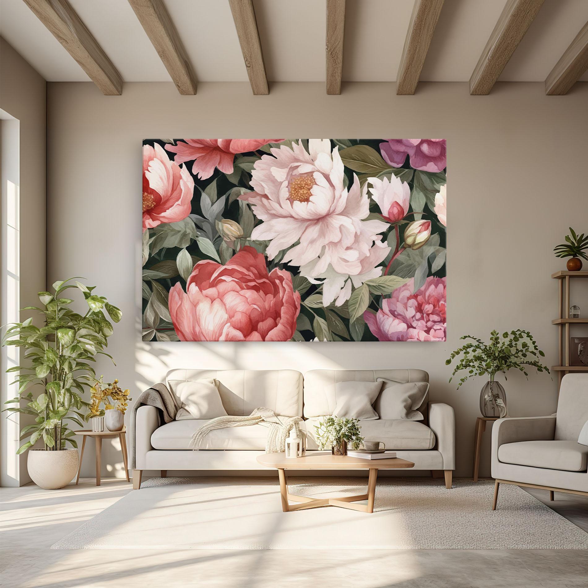 Tablou Canvas Light Peony Art mockup 6