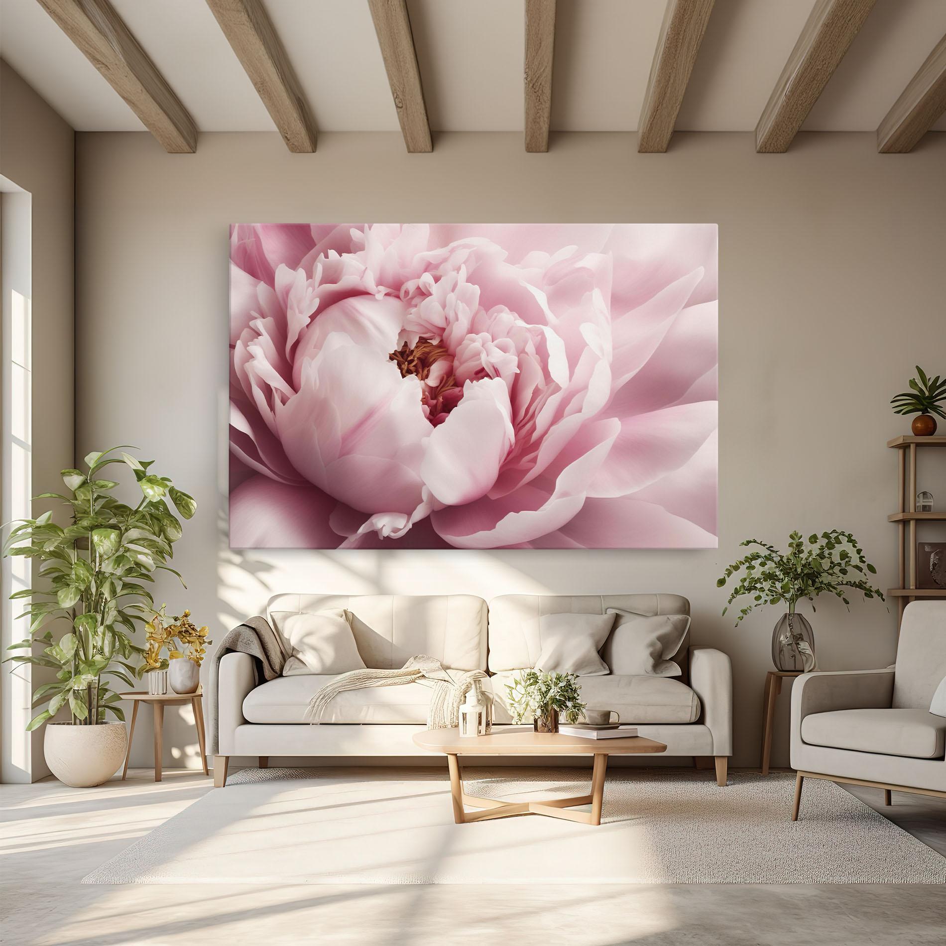 Tablou Canvas Pastel Peony Petals mockup 6