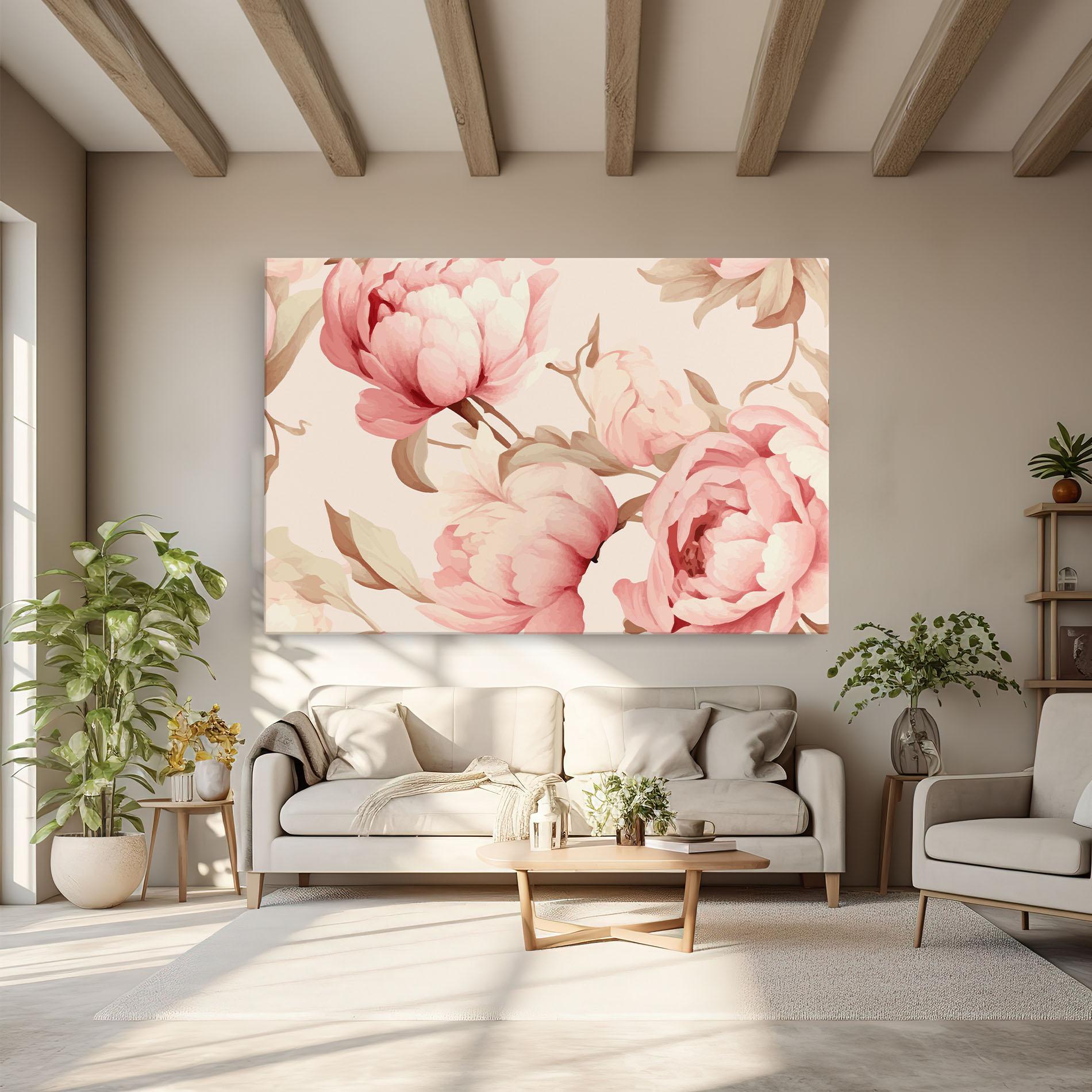 Tablou Canvas Pastel Peony mockup 6
