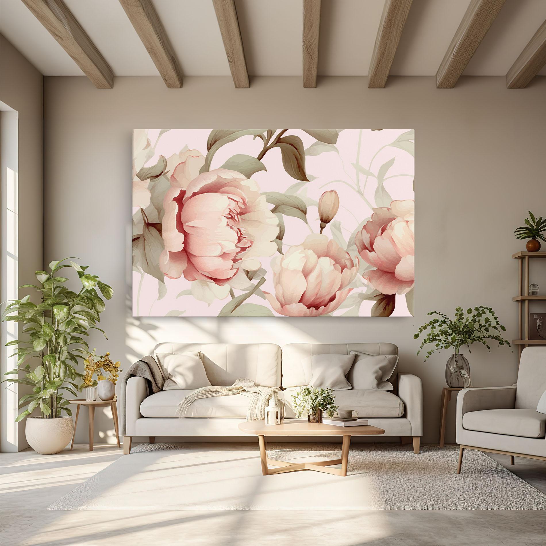 Tablou Canvas Pink Pretty Peony mockup 6