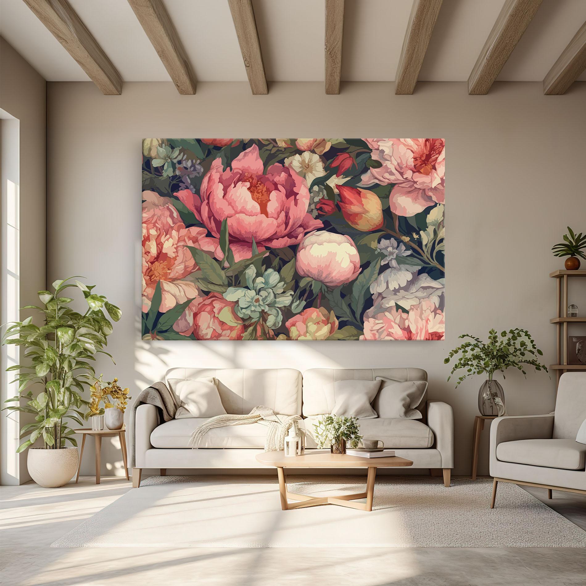 Tablou Canvas Pretty Artistic Peony mockup 6