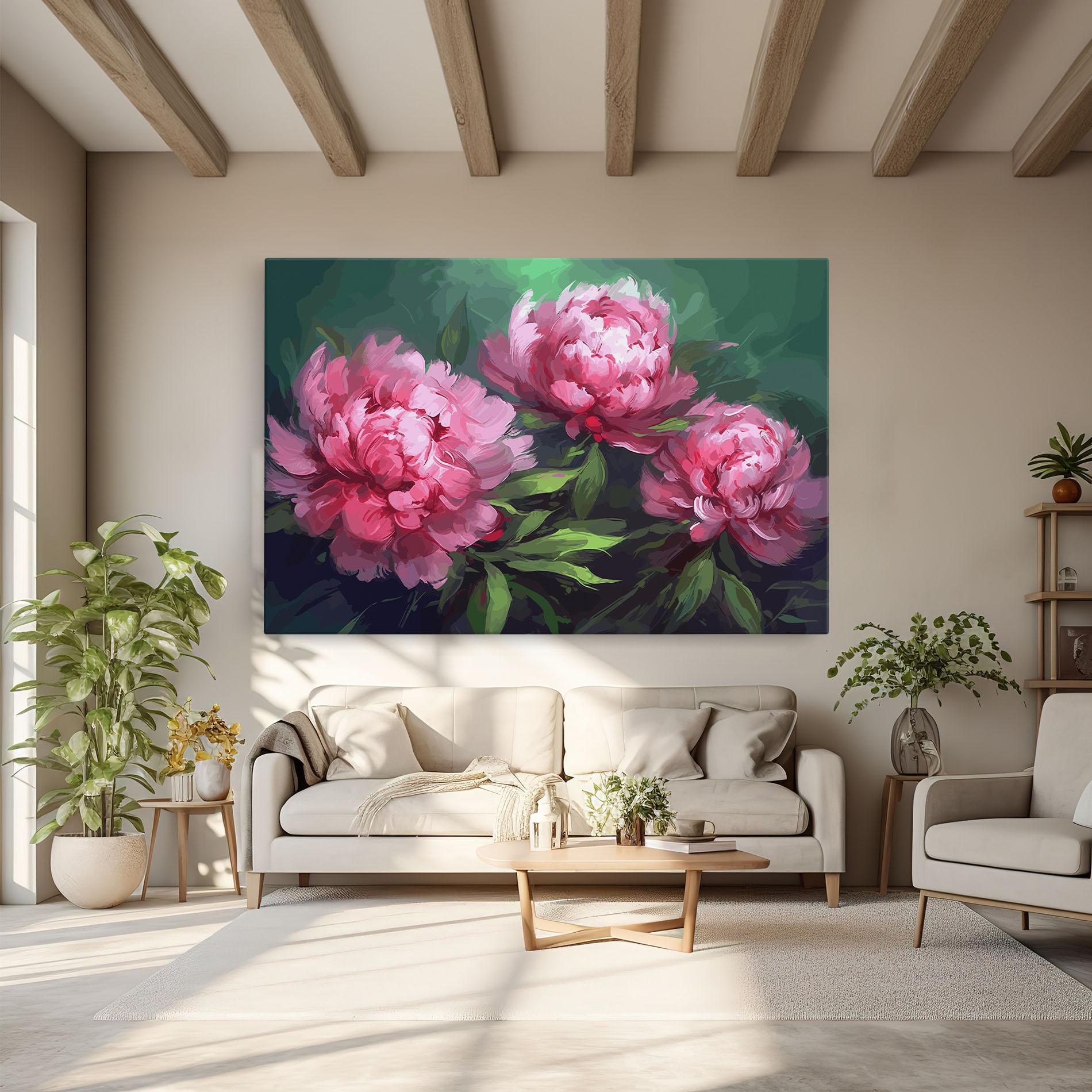 Tablou Canvas Pretty Peonies mockup 6