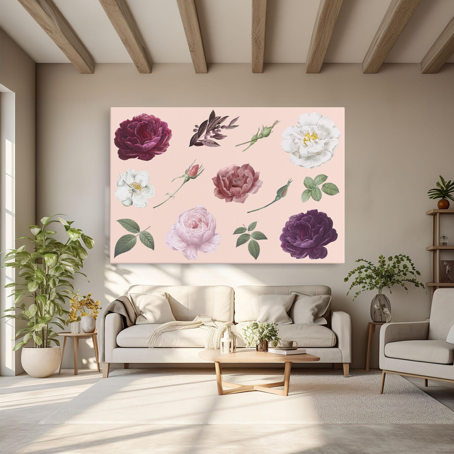 Tablou Canvas Rose And Peony mockup 6