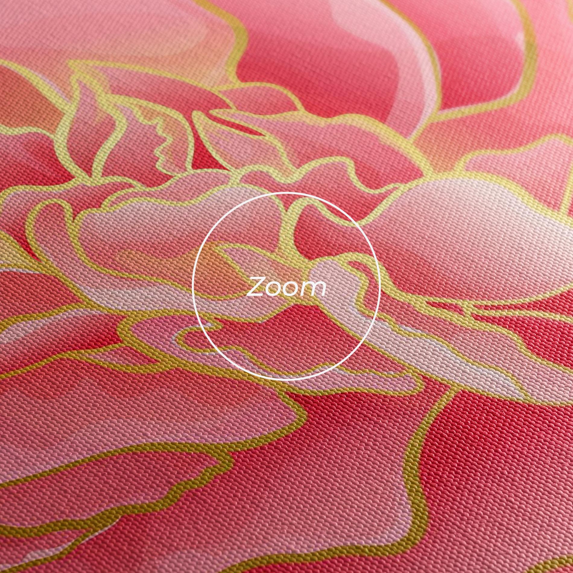 Tablou Canvas Gold Pinkk Peony mockup 3