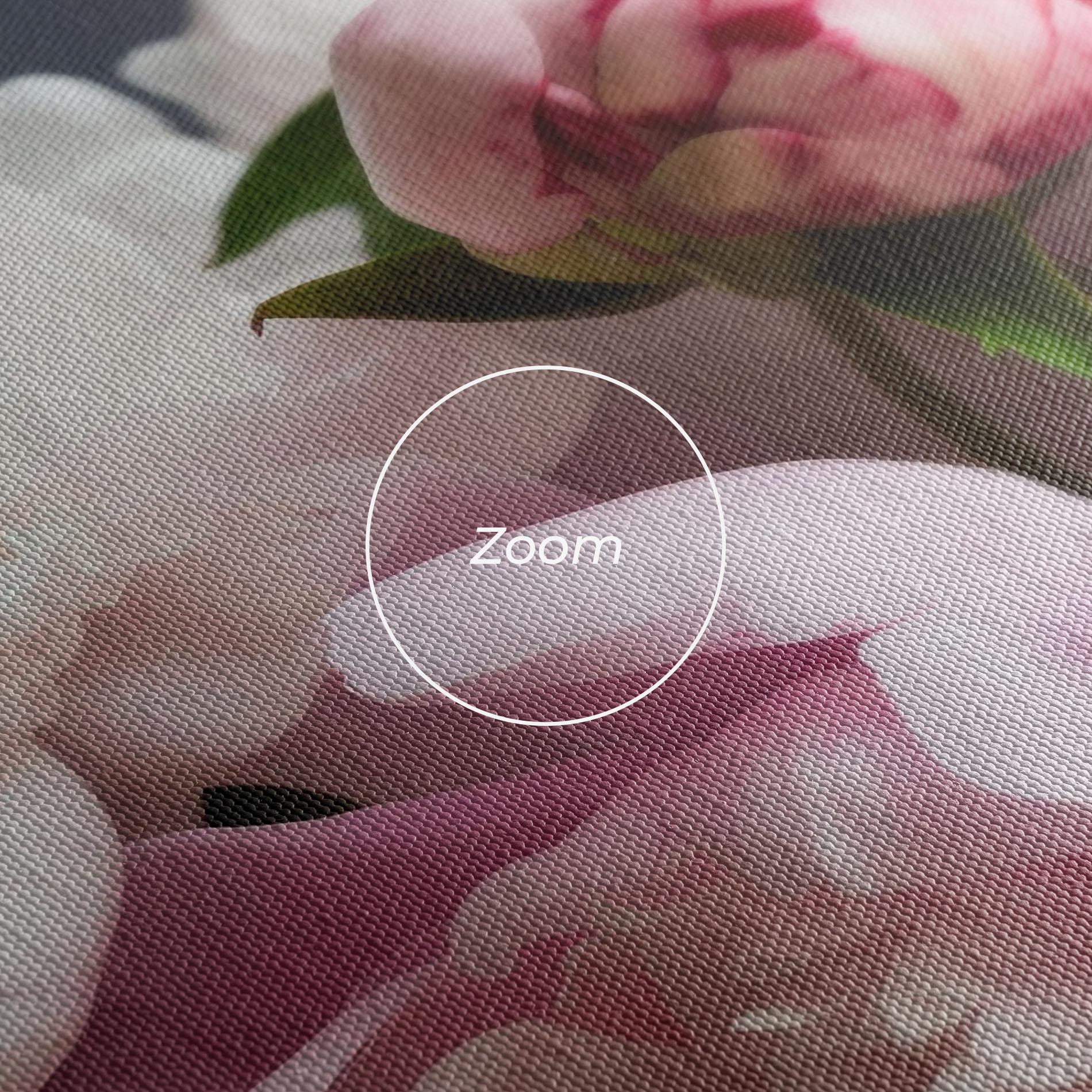 Tablou Canvas Peonies With Grey mockup 3