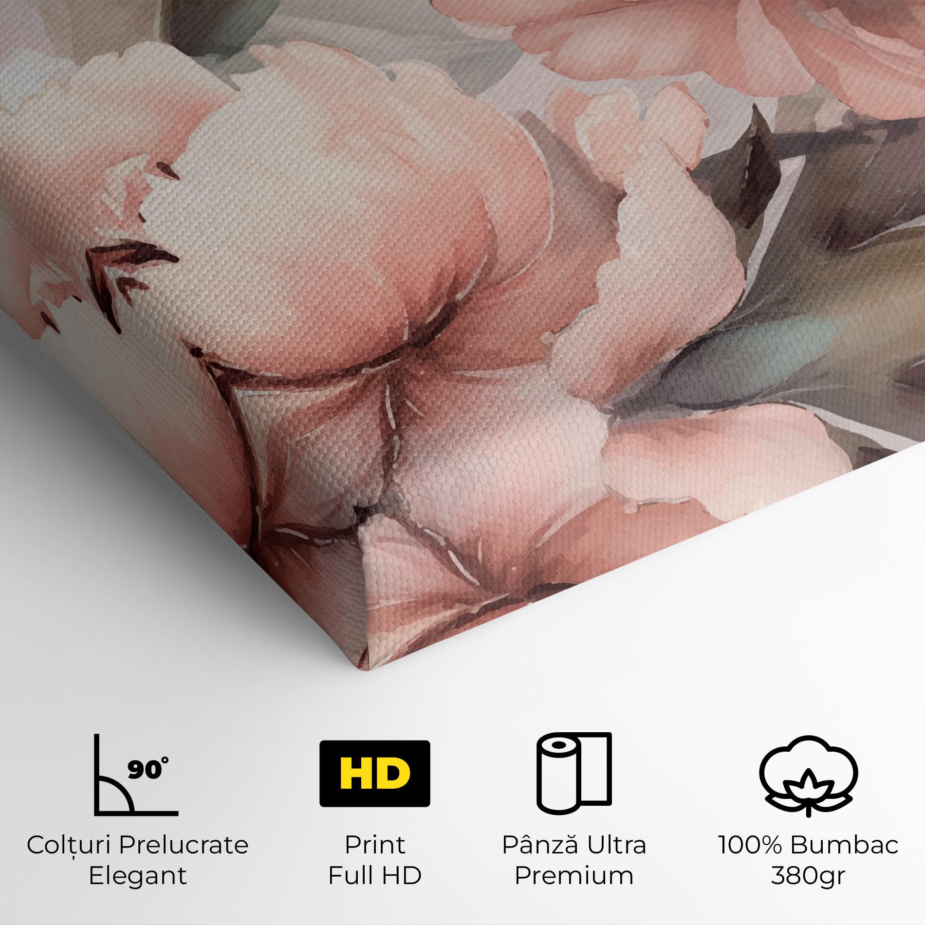 Tablou Canvas Dreamy Peony Art mockup 4