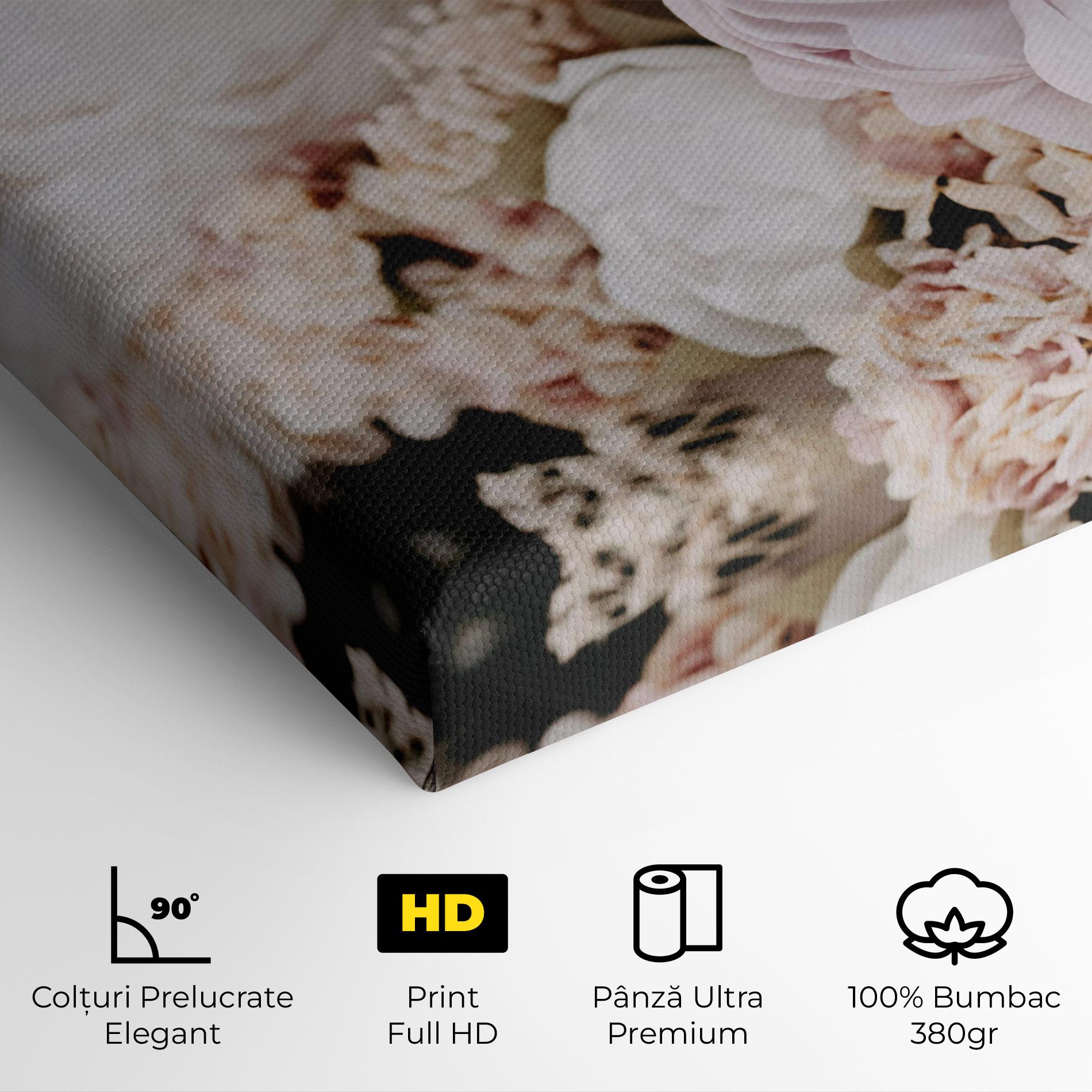 Tablou Canvas Grey Peony Bouquet mockup 4