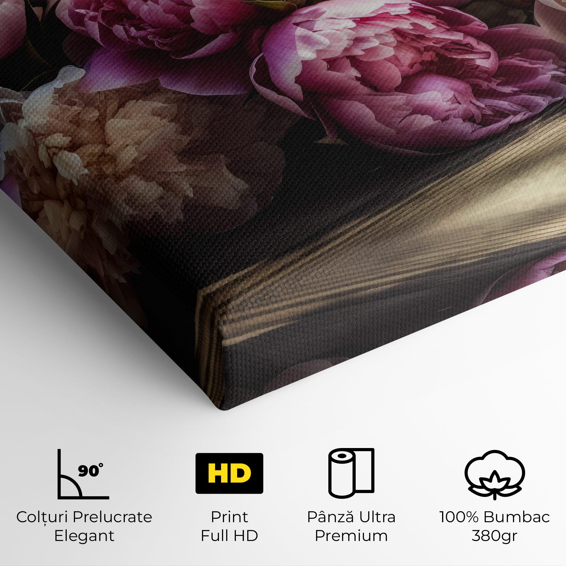 Tablou Canvas Peonies On The Table mockup 4