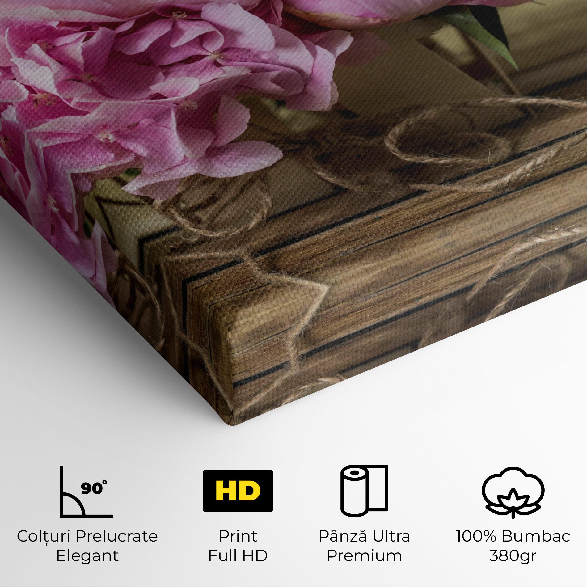 Tablou Canvas Peony On Table mockup 4