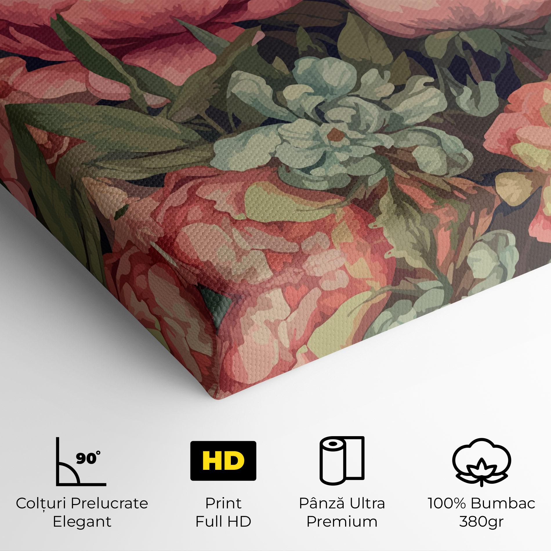 Tablou Canvas Pretty Artistic Peony mockup 4