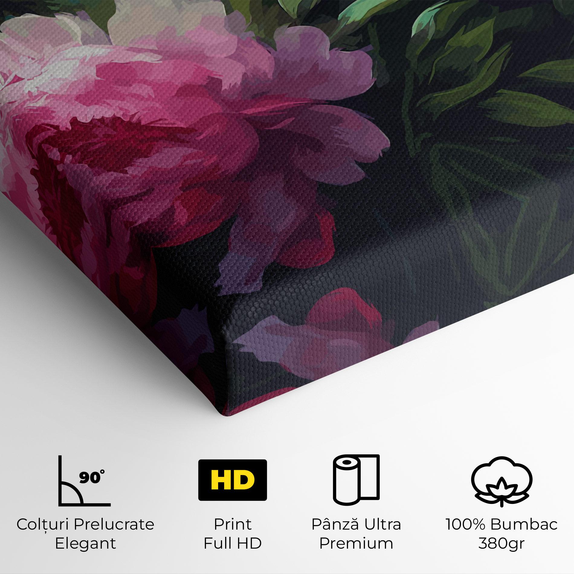 Tablou Canvas Pretty Peony Paint mockup 4