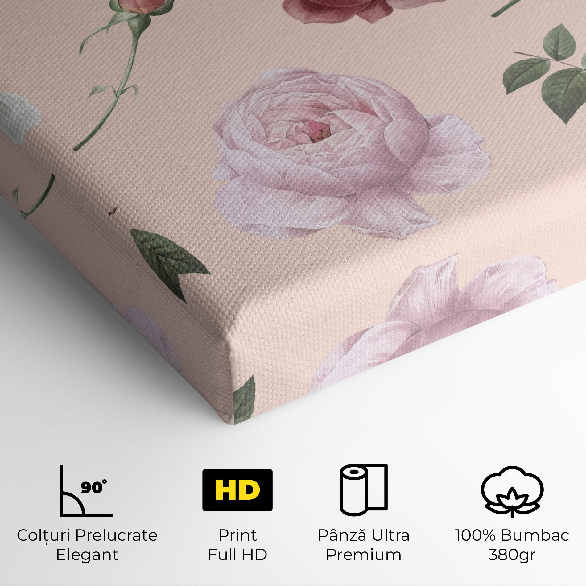 Tablou Canvas Rose And Peony mockup 4