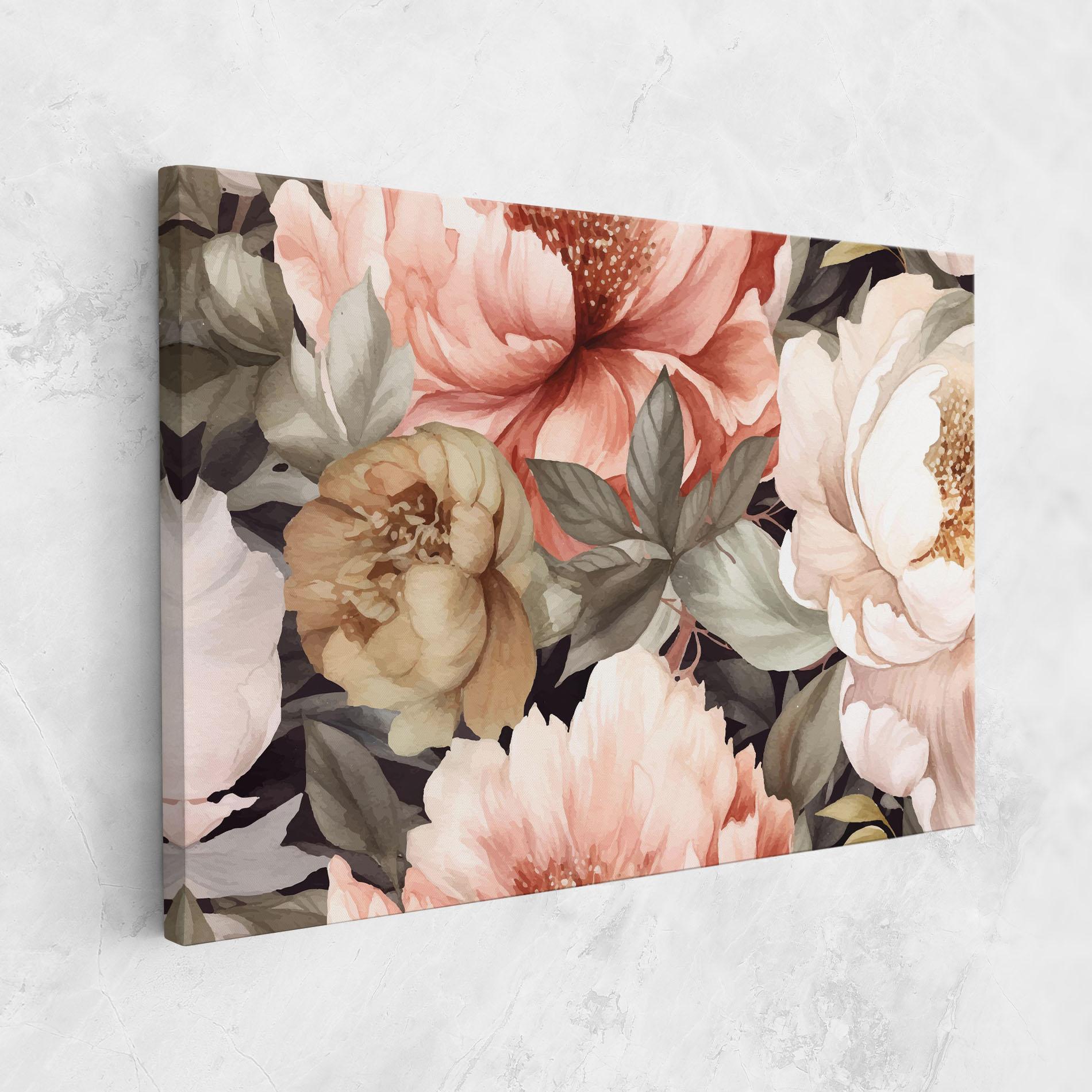 Tablou Canvas Cream Pink Peony mockup 1