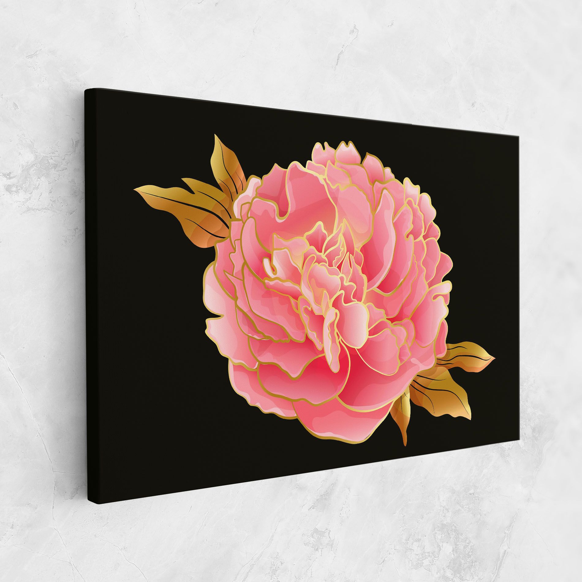 Gold Pinkk Peony mockup 1