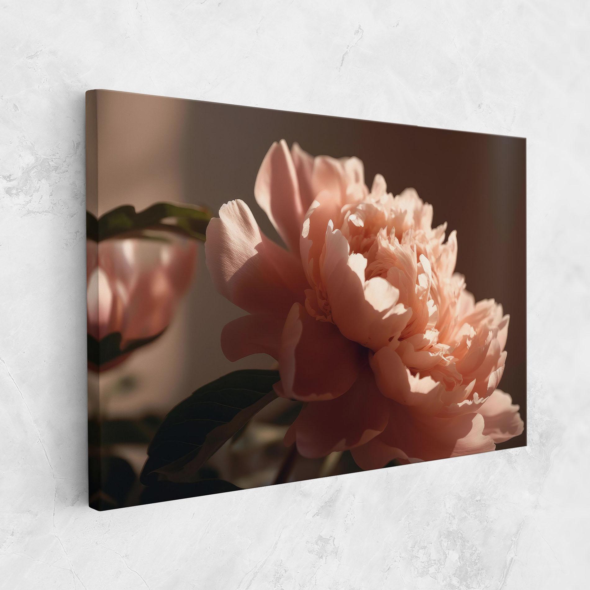 Tablou Canvas Light Orange Peony View mockup 1