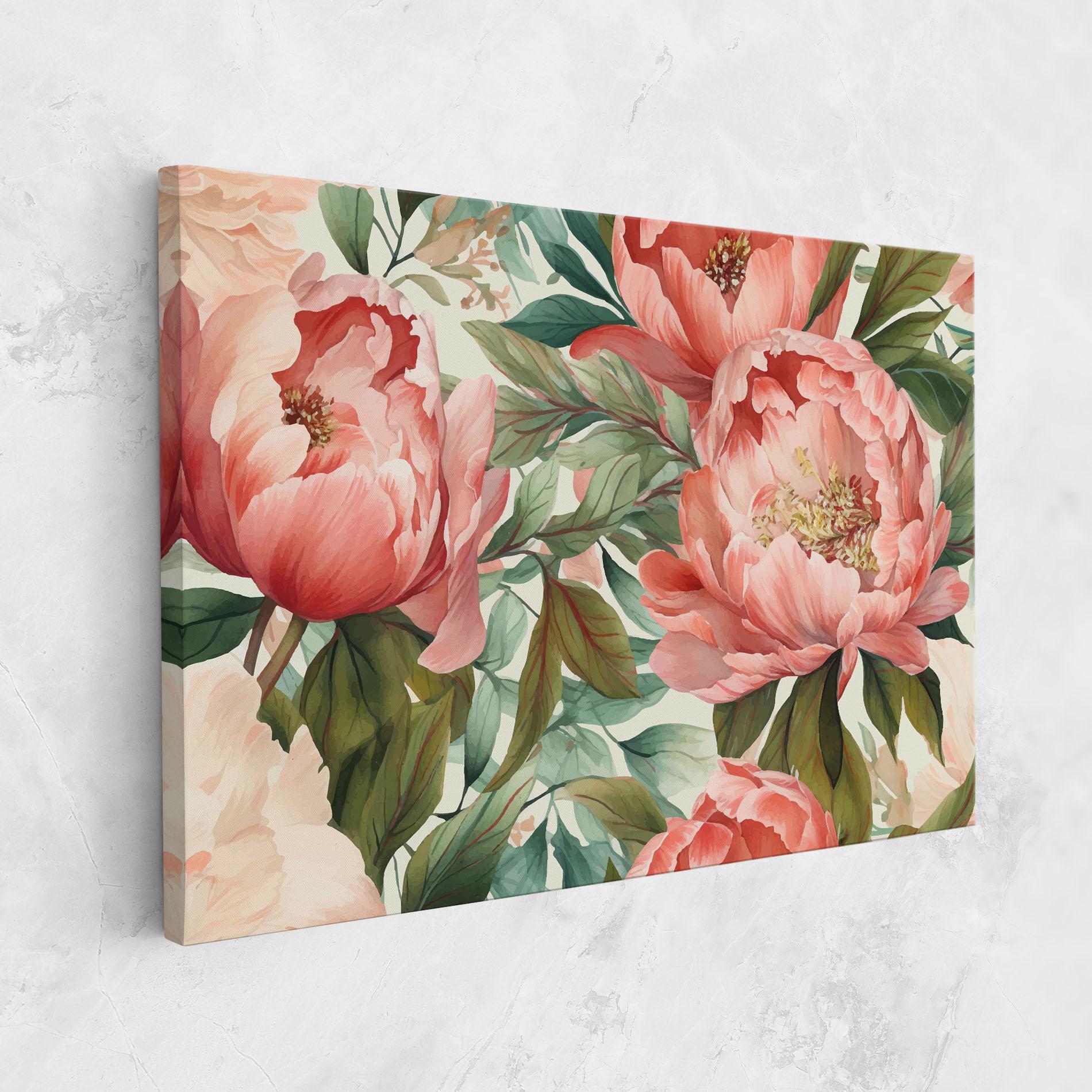 Tablou Canvas Light Red Peony mockup 1