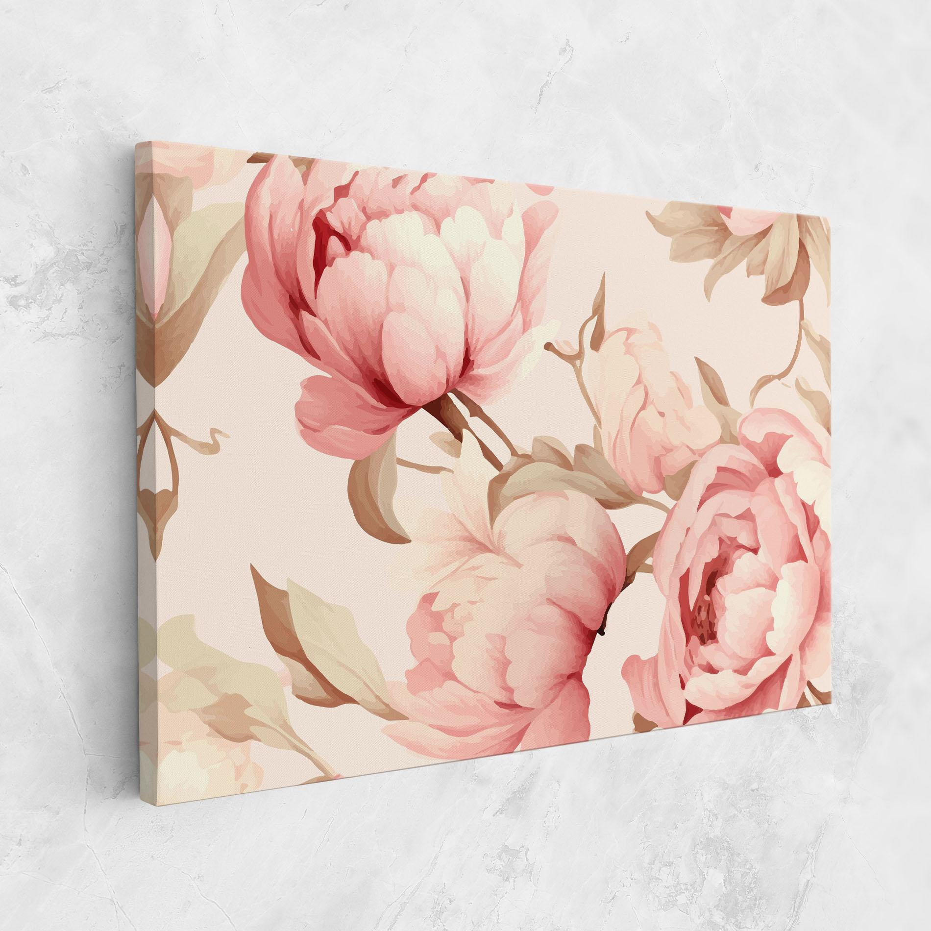Tablou Canvas Pastel Peony mockup 1