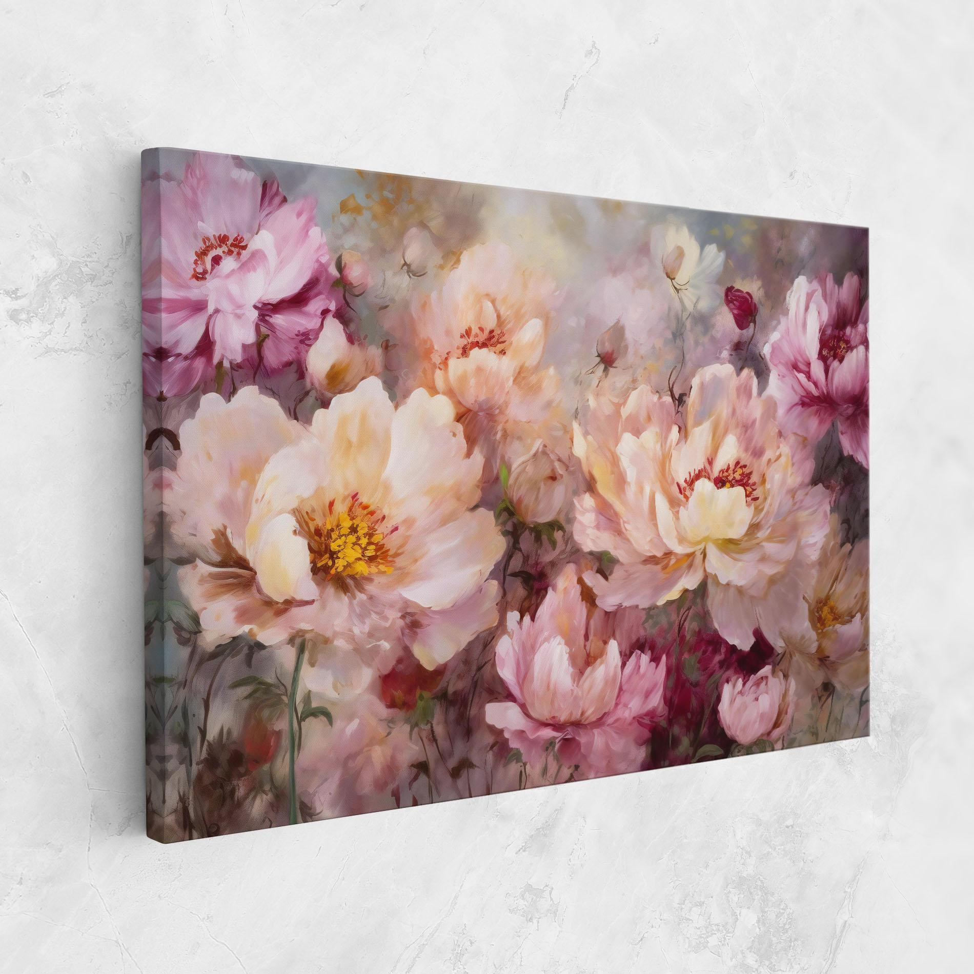 Tablou Canvas Peony Painting Art mockup 1
