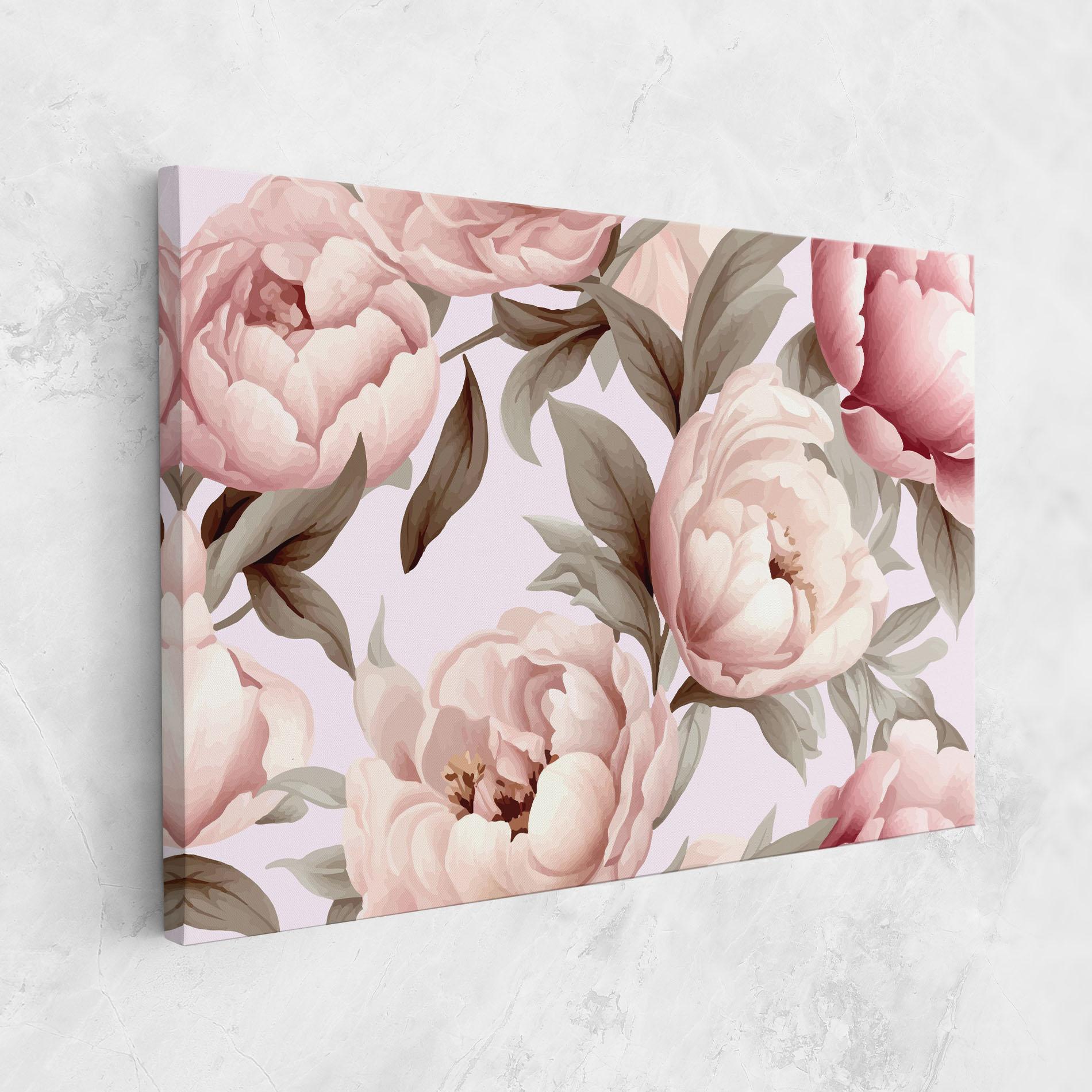 Tablou Canvas Pink Peony Buds mockup 1