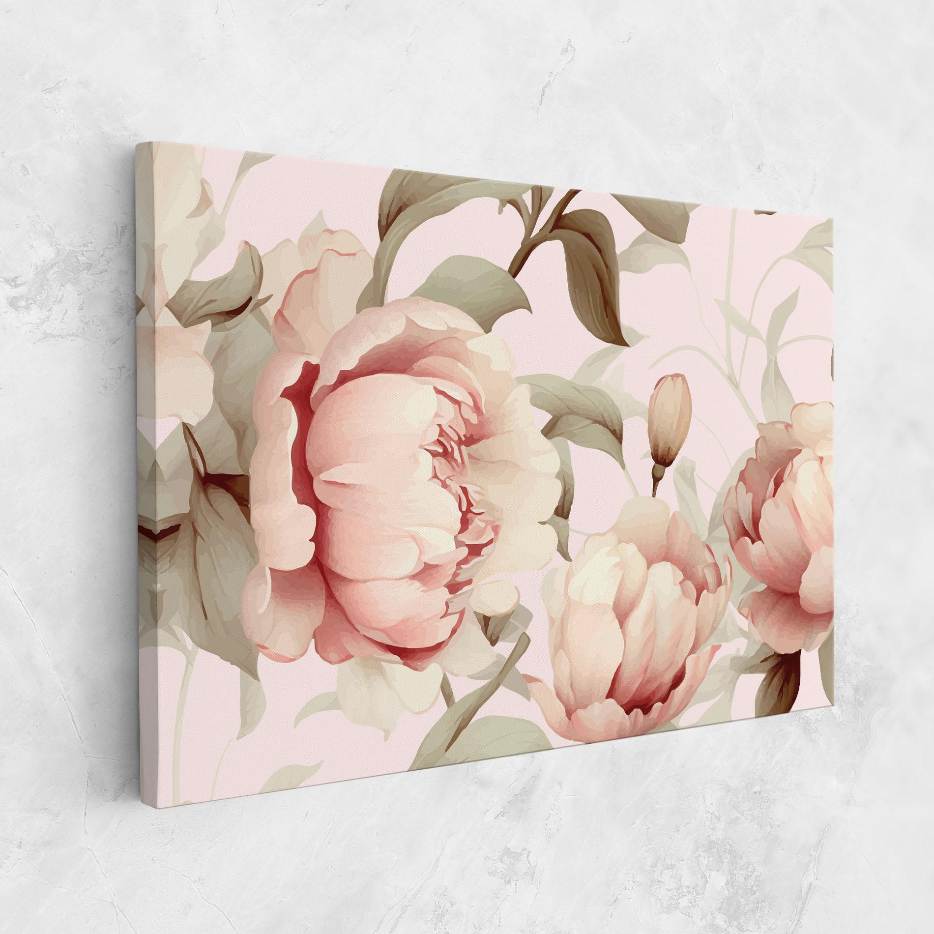 Tablou Canvas Pink Pretty Peony mockup 1