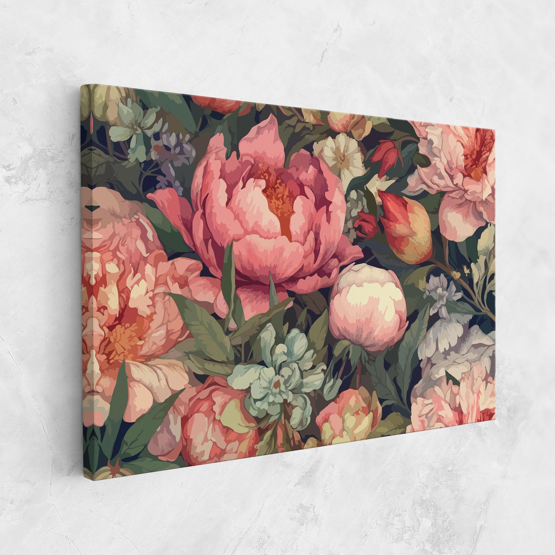 Tablou Canvas Pretty Artistic Peony mockup 1
