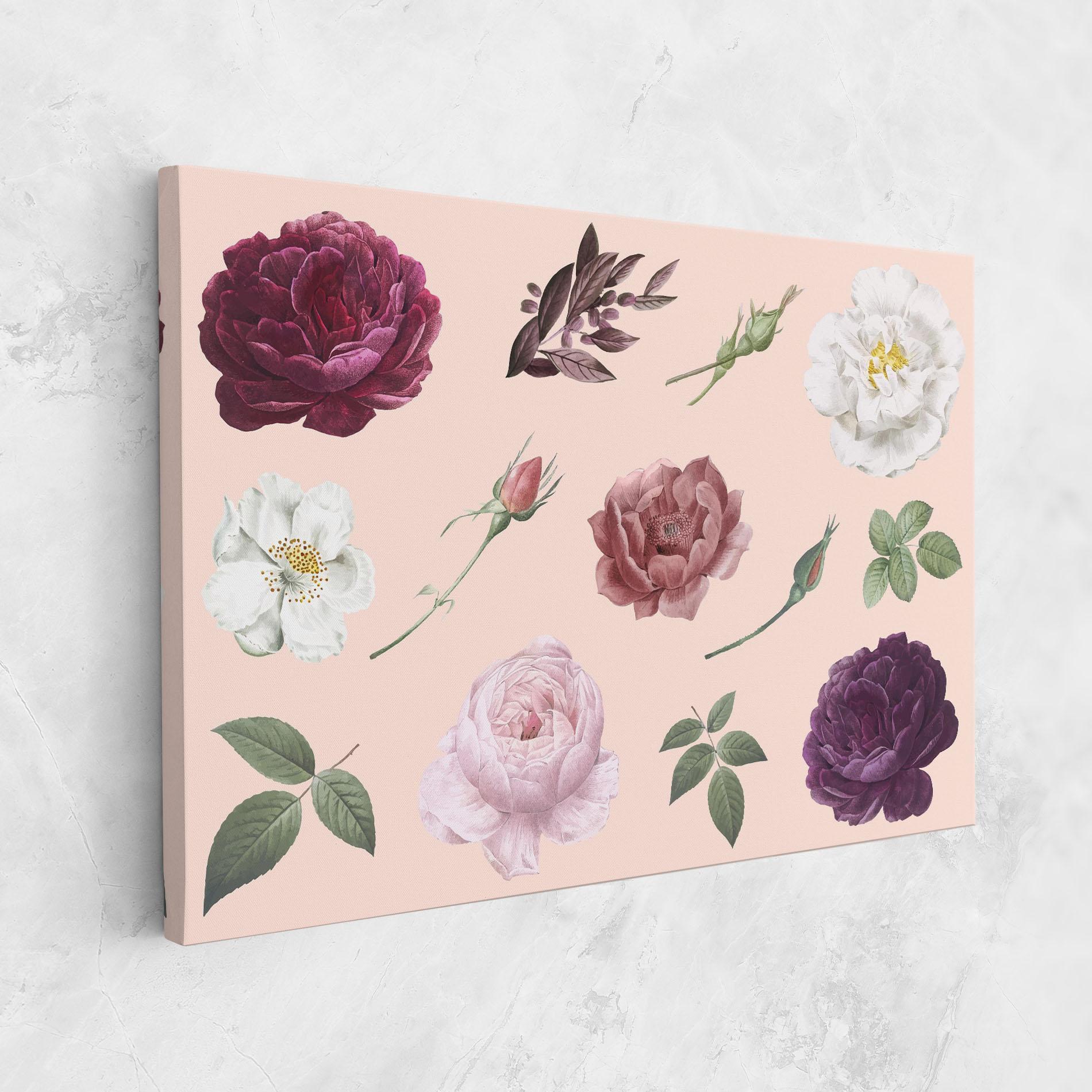 Tablou Canvas Rose And Peony mockup 1