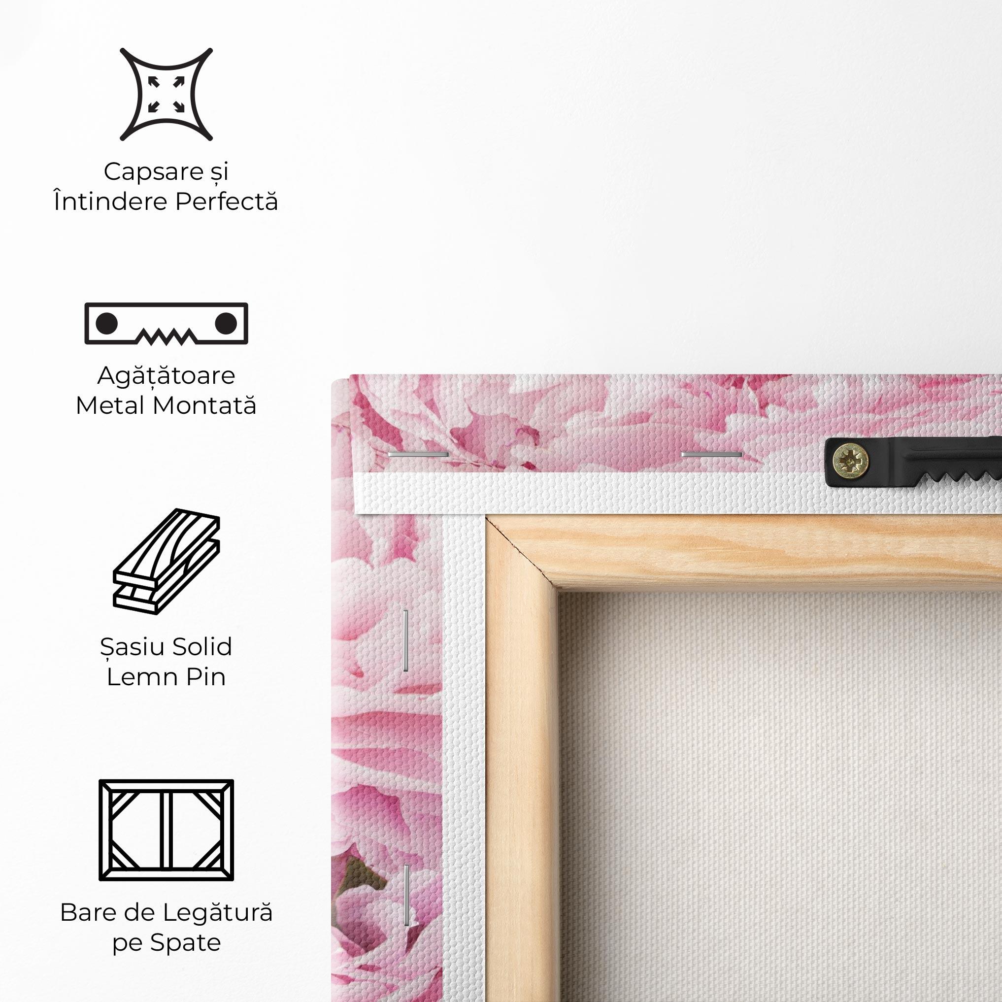 Tablou Canvas Dreamy Pink Pastel Peony mockup 5