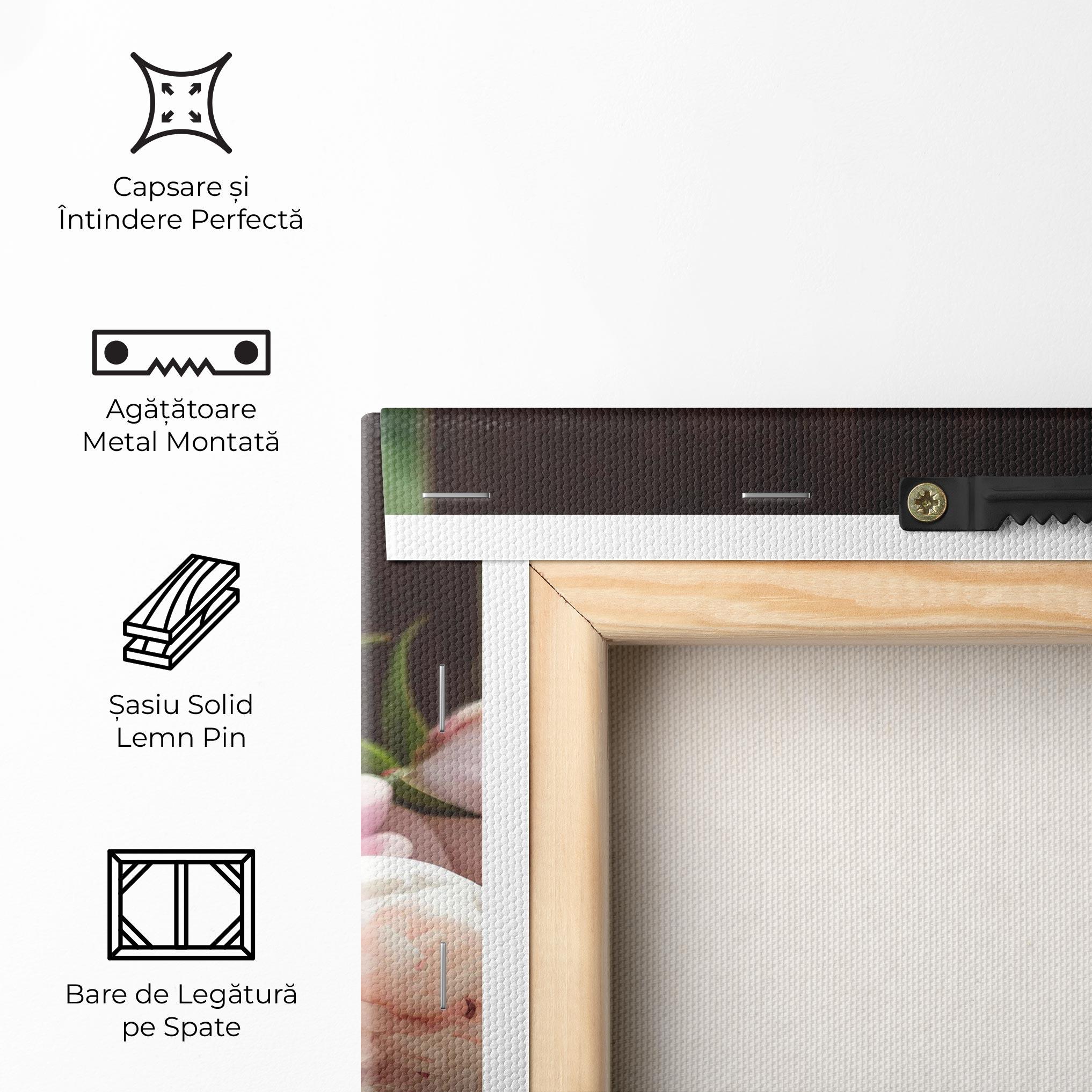 Tablou Canvas Peonies On The Table mockup 5