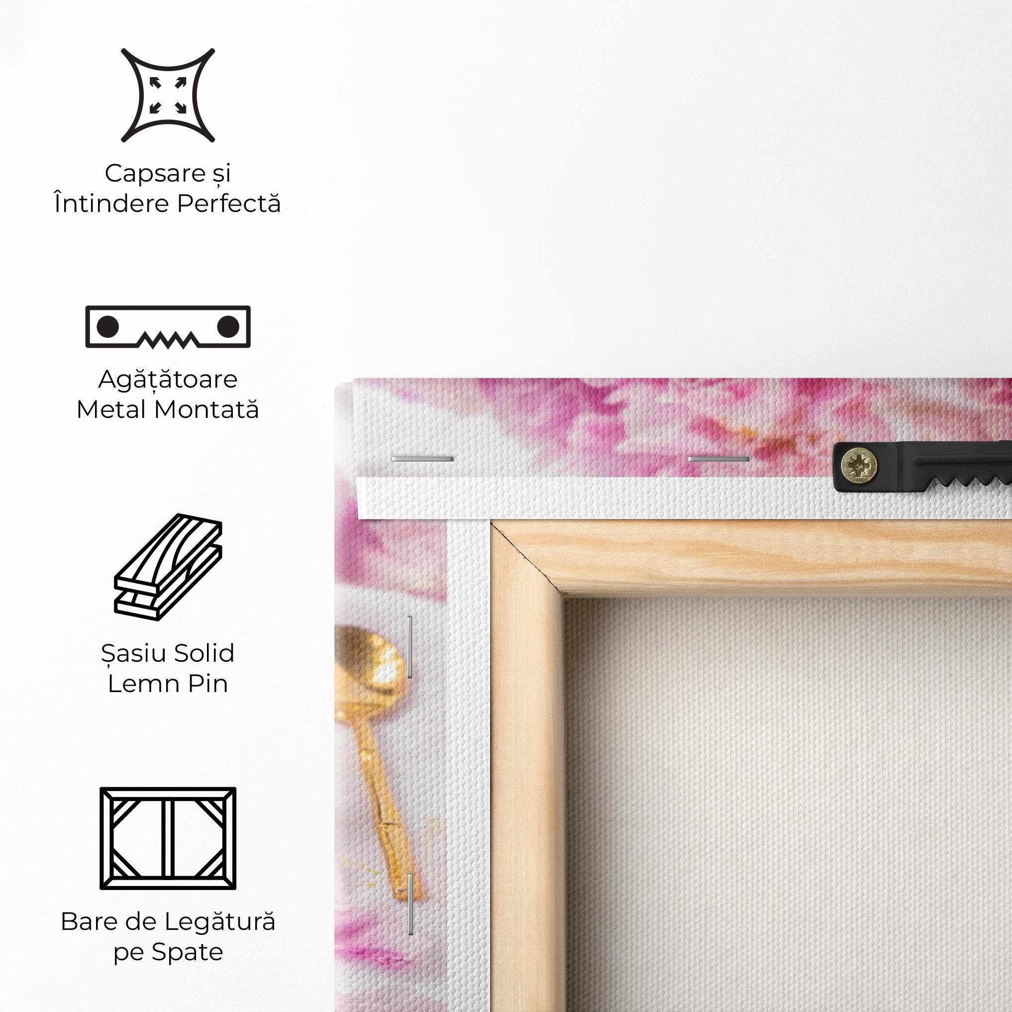 Tablou Canvas Peony And Coffee mockup 5