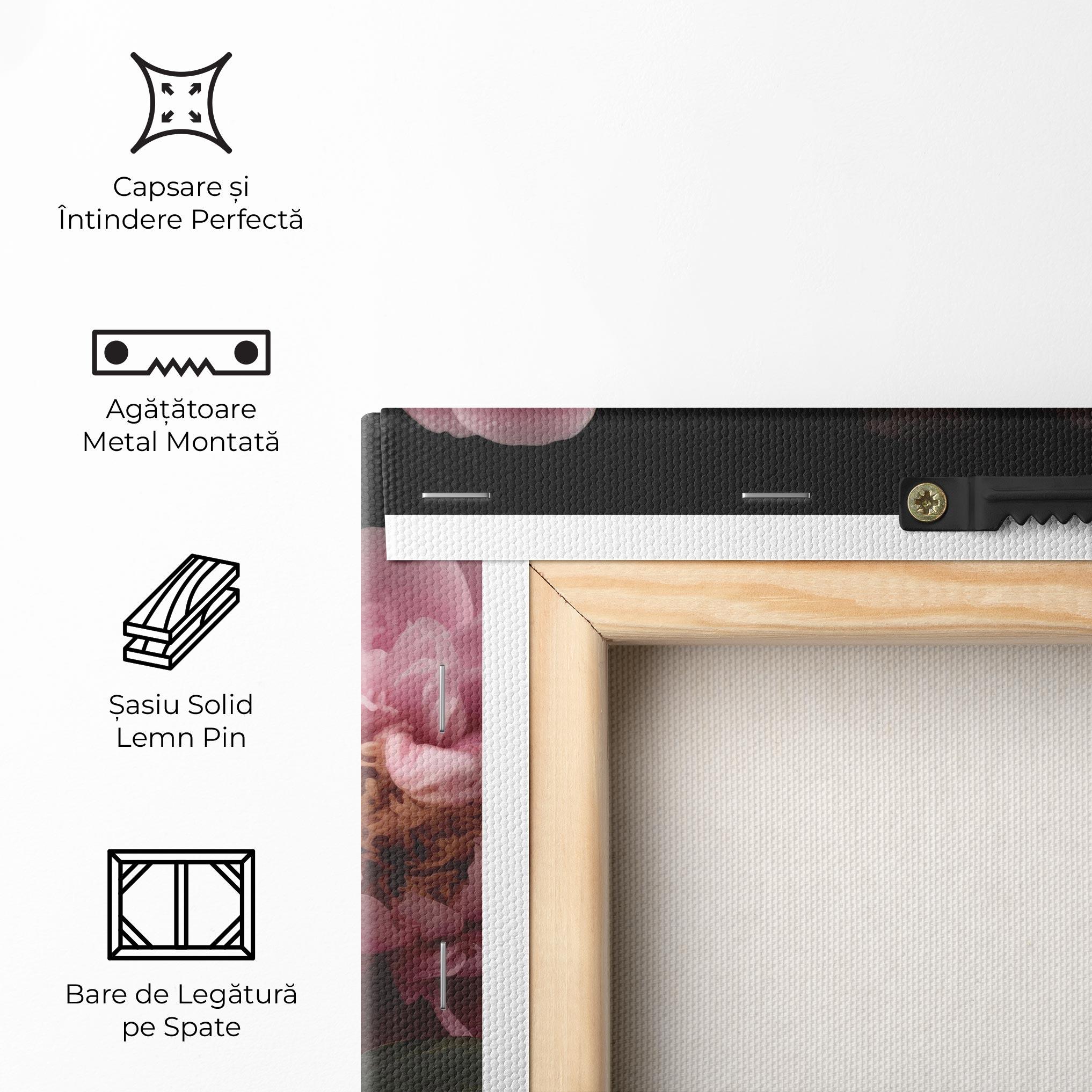 Tablou Canvas Peony In Smoke mockup 5