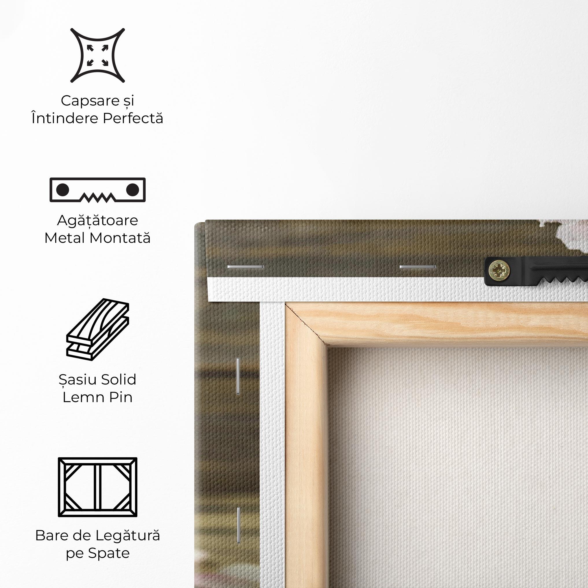 Tablou Canvas Peony On Table mockup 5