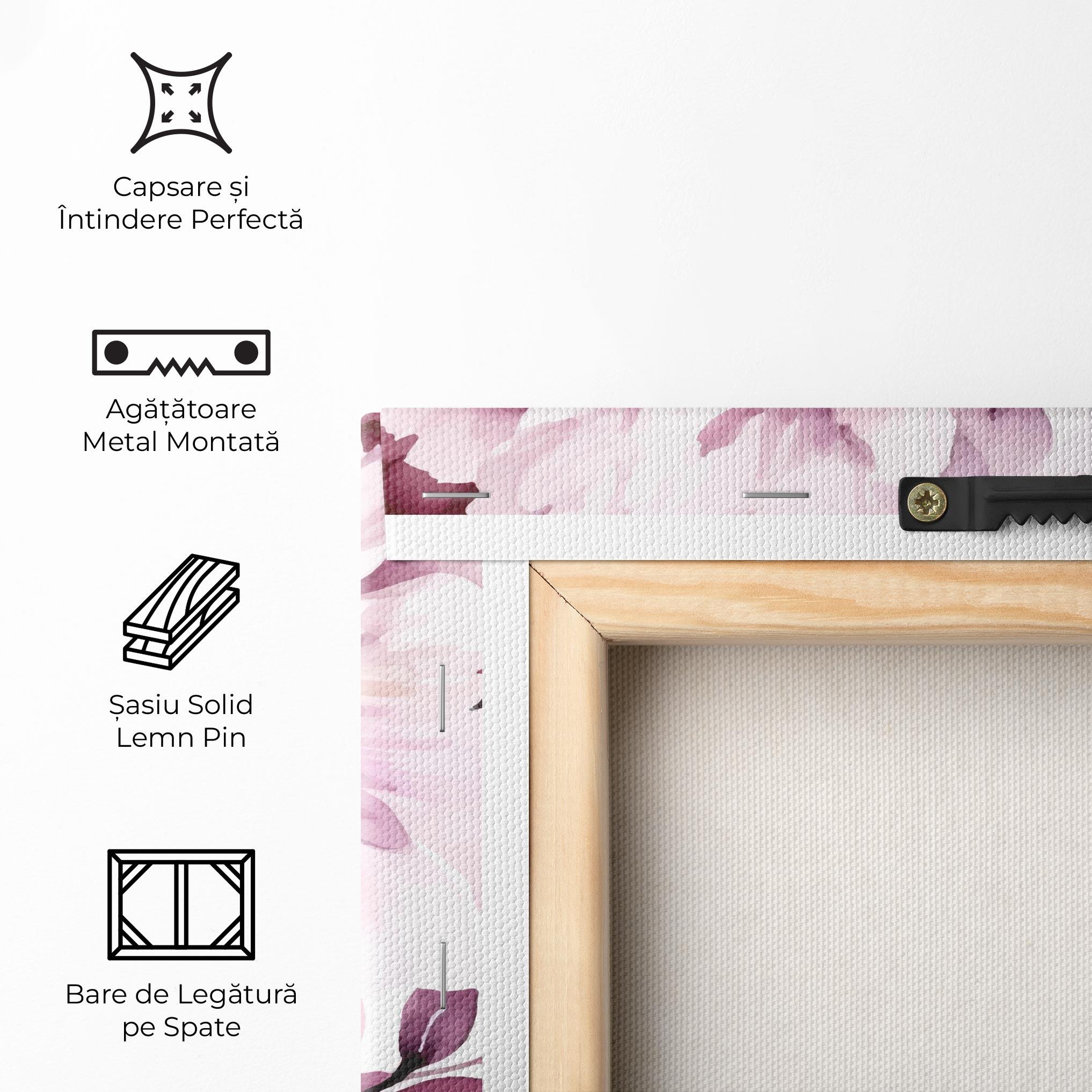 Tablou Canvas Peony Pink Purple mockup 5