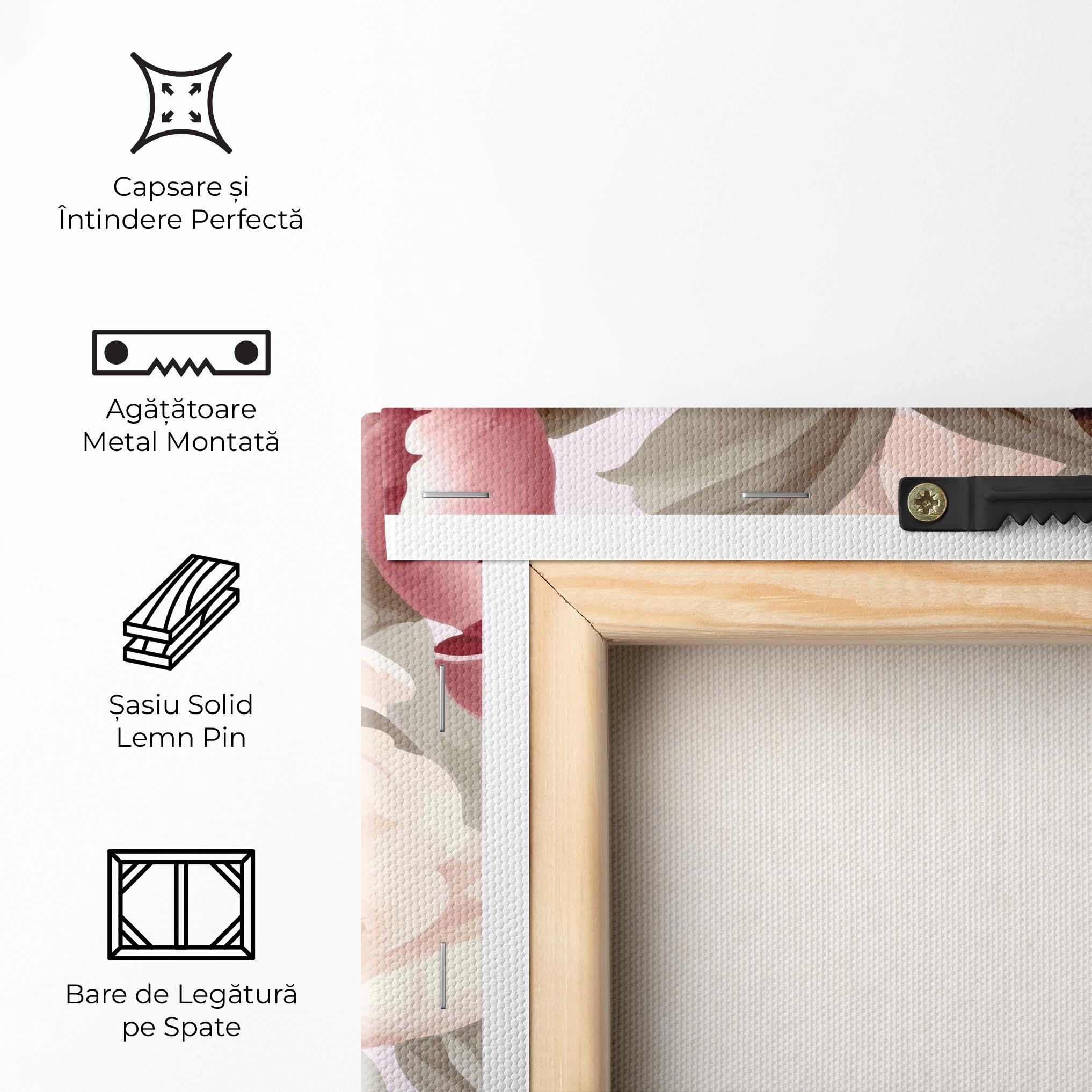 Tablou Canvas Pink Peony Buds mockup 5