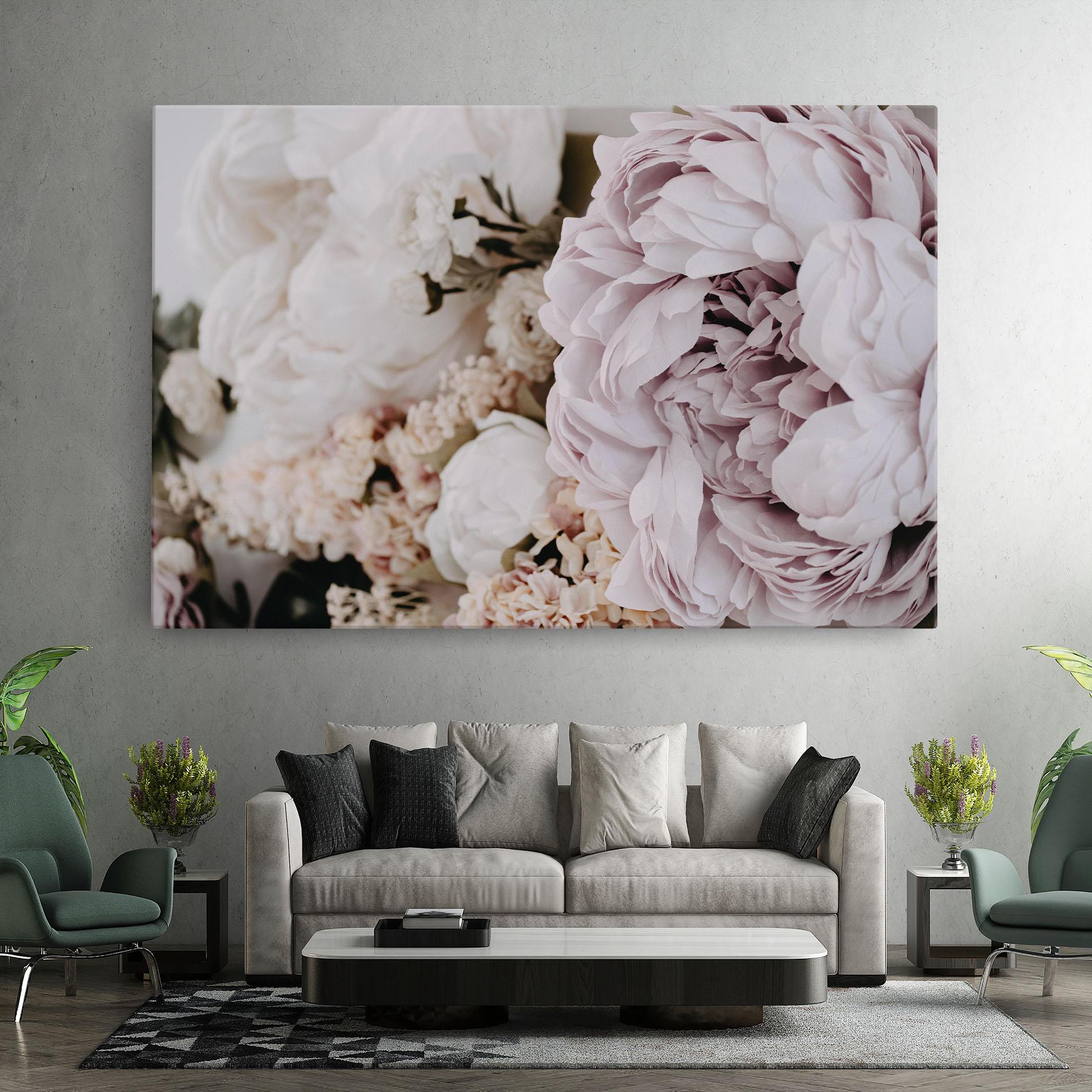 Tablou Canvas Grey Peony Bouquet mockup 7
