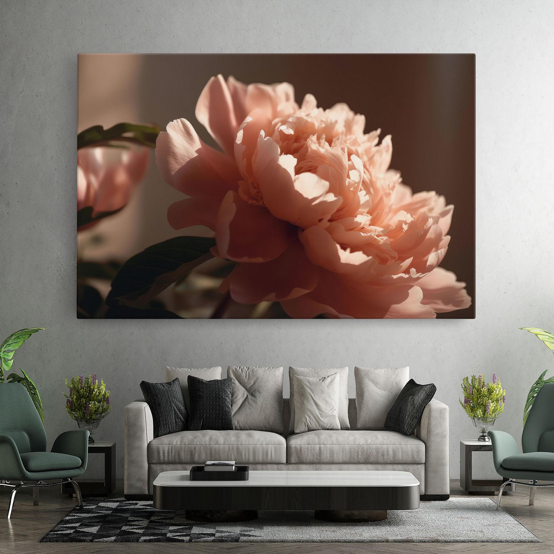 Tablou Canvas Light Orange Peony View mockup 7