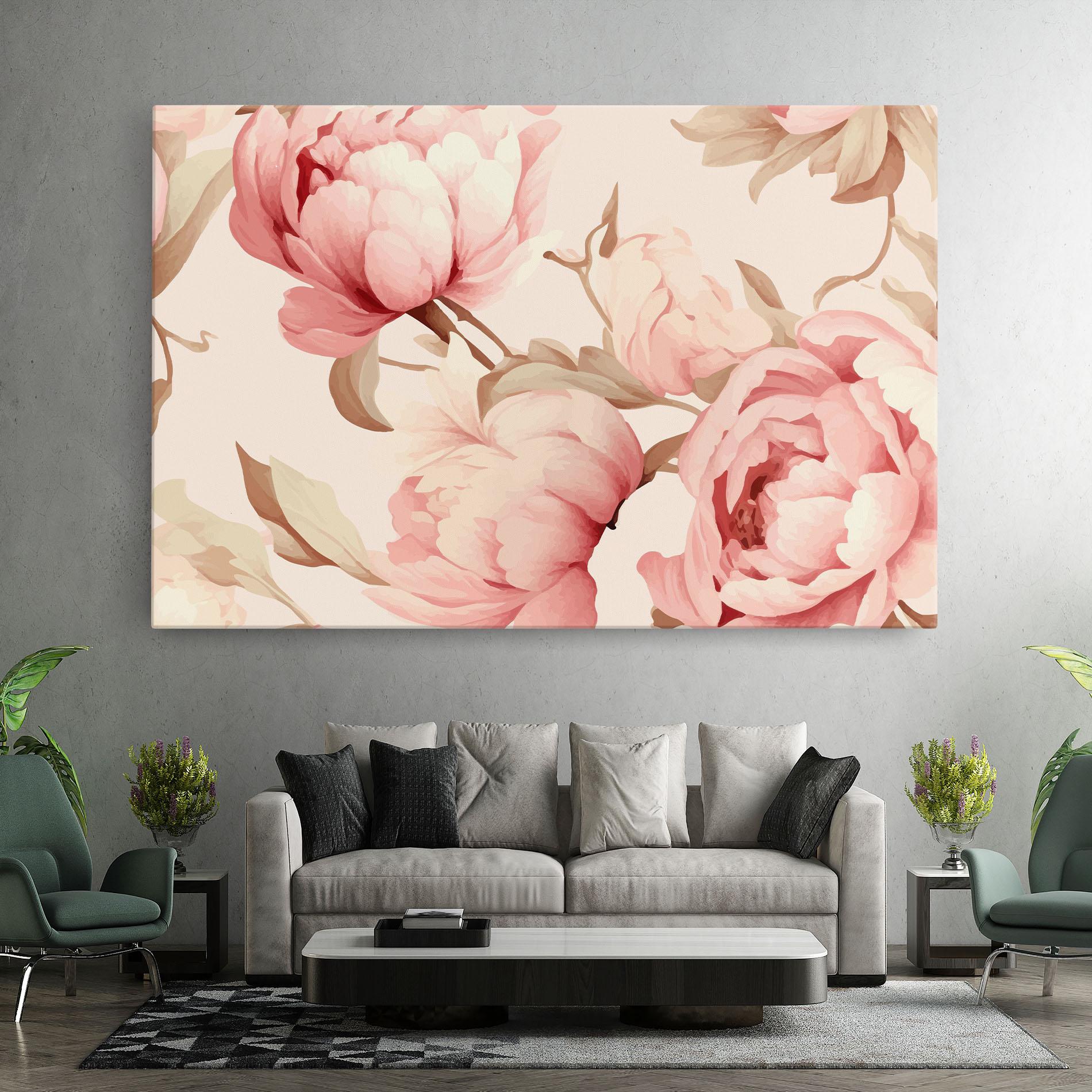 Tablou Canvas Pastel Peony mockup 7
